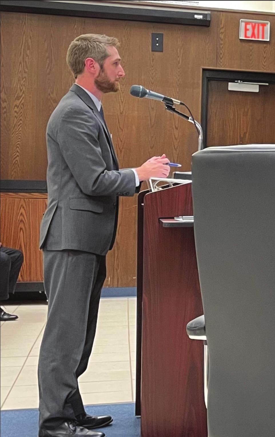Assistant Finance Director Jacob Bussell addresses the Shawnee City Commission. Countywide &amp; Sun/Loren Knight