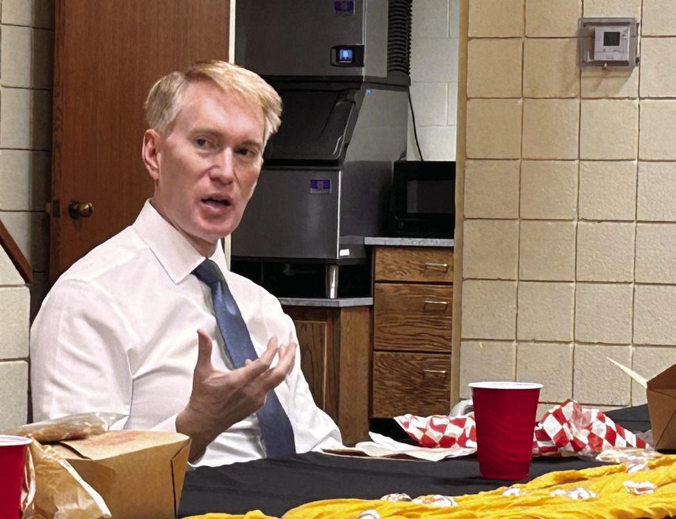 Sen. James Lankford sits down with community leaders to hear their concerns and answer questions. Suzie Campbell, Countywide &amp; Sun