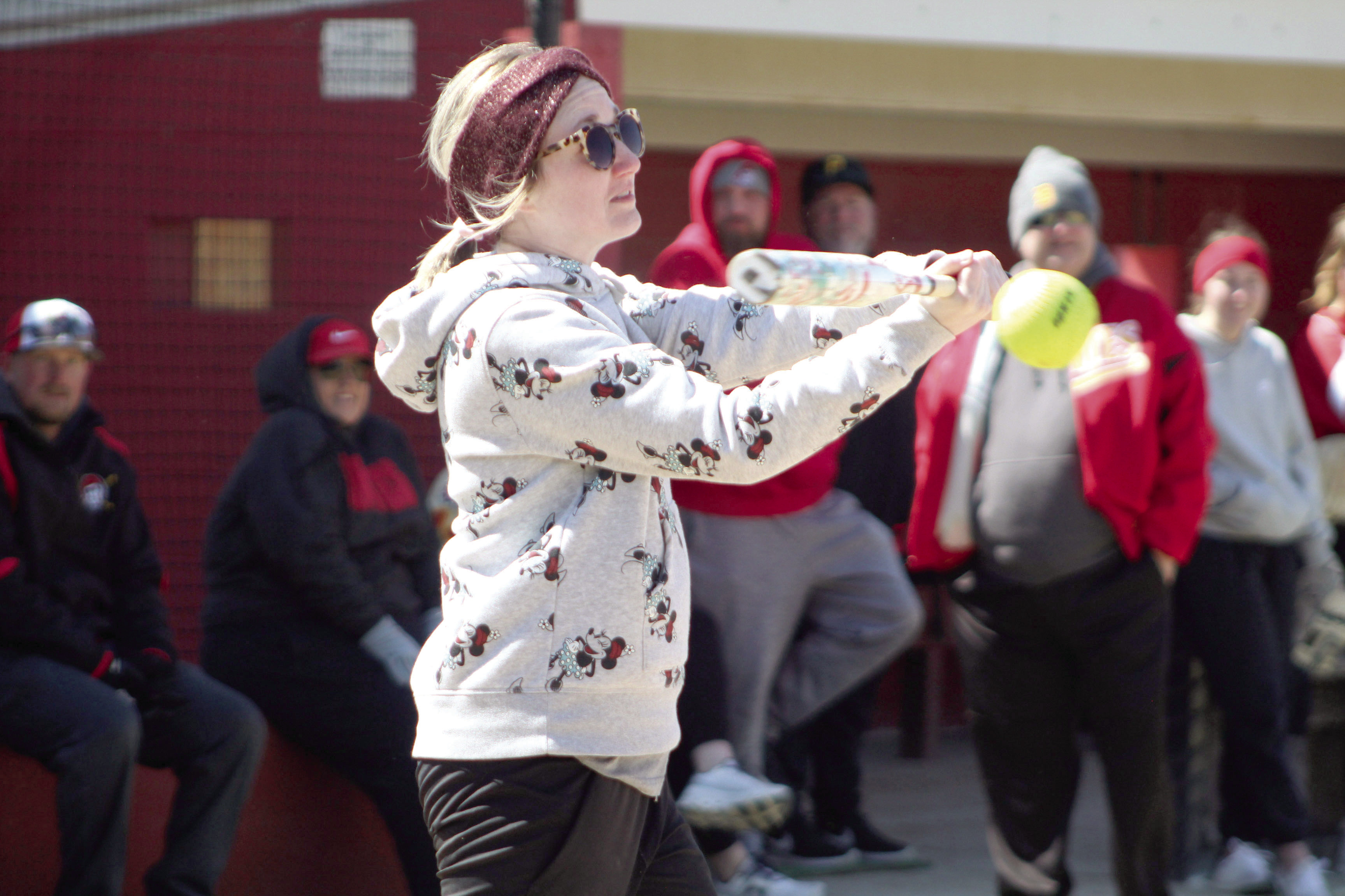 Dale 2010 graduate Chelsea (Jordan) Metcalf takes her turn at bat during the First Annual Dale High School Alumni Slowpitch Softball Game on March 18. Countywide &amp; Sun/Natasha Dunagan
