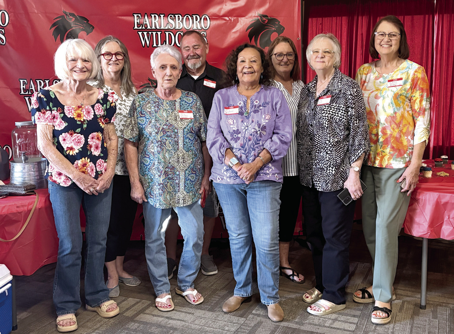 The largest class in attendance, 1971: Georgia (Lee) Herron, Jerry (Shaddox) Jones, Patsy (Stuckey) Snowden, John Melton, Twila (Longhorn) Parker, Connie (Carter) Rawls, Kay (Harp) Hall, and Deborah (Nadeau) Rasure. Photo Provided
