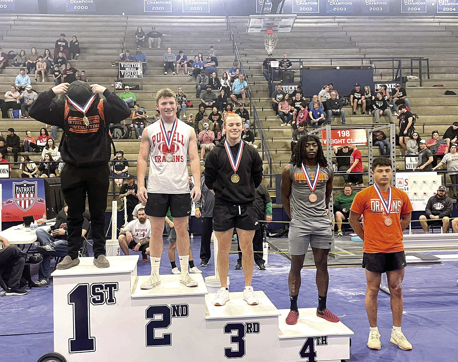 Bethel’s Brady Lower placed third in the State Powerlifting Meet on March 11. Photo provided.