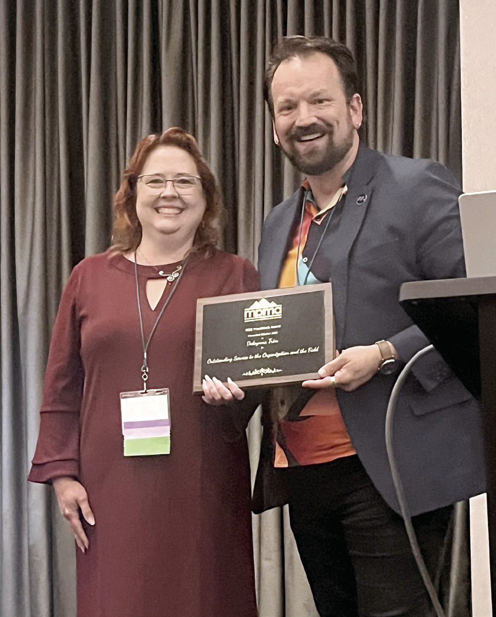 Collections Curator Delaynna Trim (pictured left) has received the Mountain-Plains Museums Association's (MPMA) President's Award. Trim's exceptional contributions to the organization and the museum field are honored with this award. Photo provided