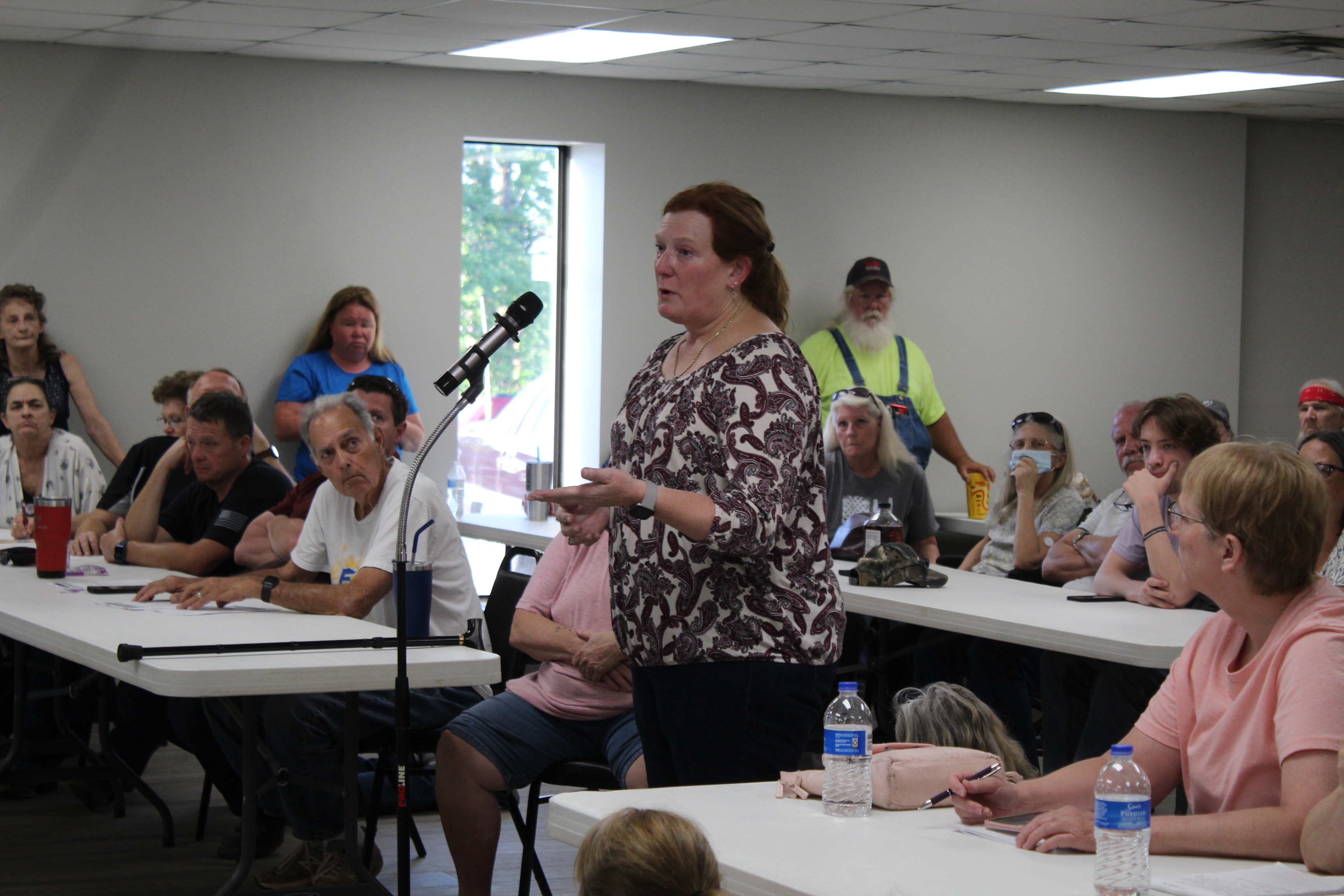 Pink Mayor Lisa Van Liew said she didn’t want all of the restrictive rules in the Pink Zoning Ordinace Draft during the Pink Zoning Board’s Special Meeting on May 8. Countywide & Sun/Natasha Dunagan