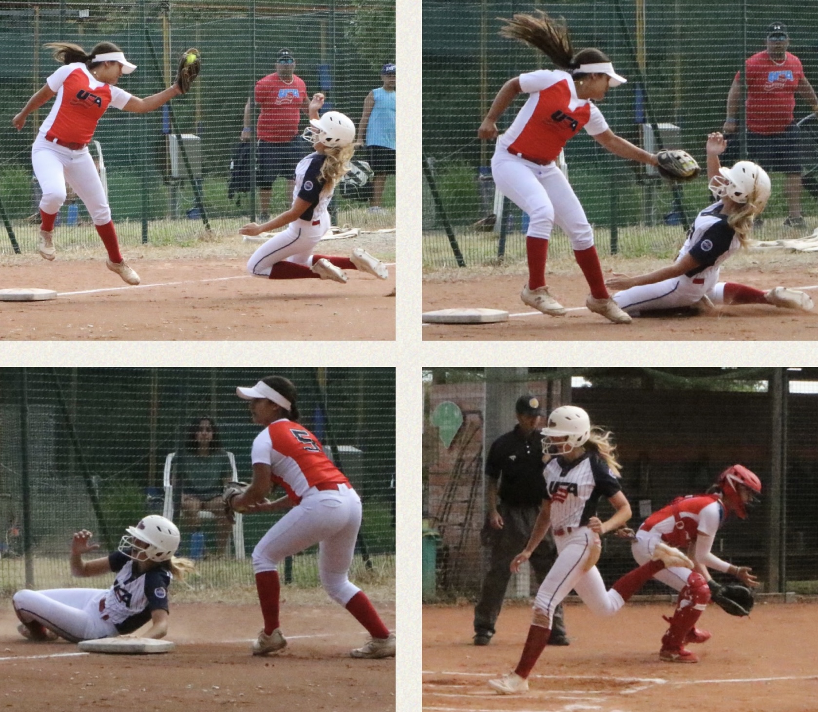 Brooklyn Duff plays softball in Parma, Italy.