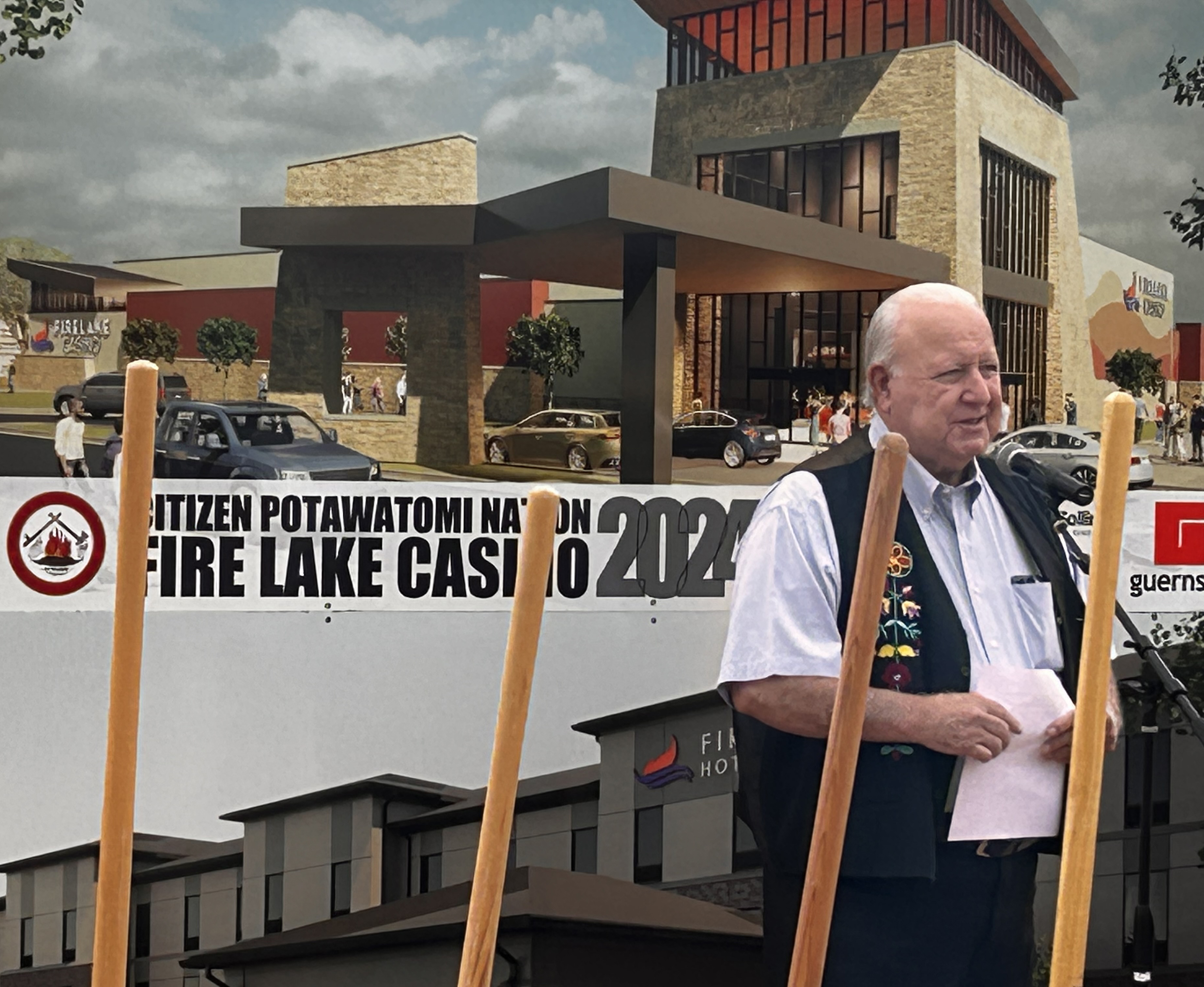 CPN Chairman John 'Rocky' Barrett welcomes everyone to the groundbreaking ceremony. Countywide & Sun/Suzie Campbell
