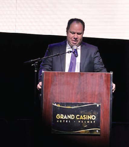 Daniel Matthews received the Live United Director of the Year award at the United Way of Pottawatomie County’s A Hero’s Masquerade Friday, Nov. 3. He thanked those who believed in the idea before before it was a reality. Countywide & Sun/Suzie Campbell
