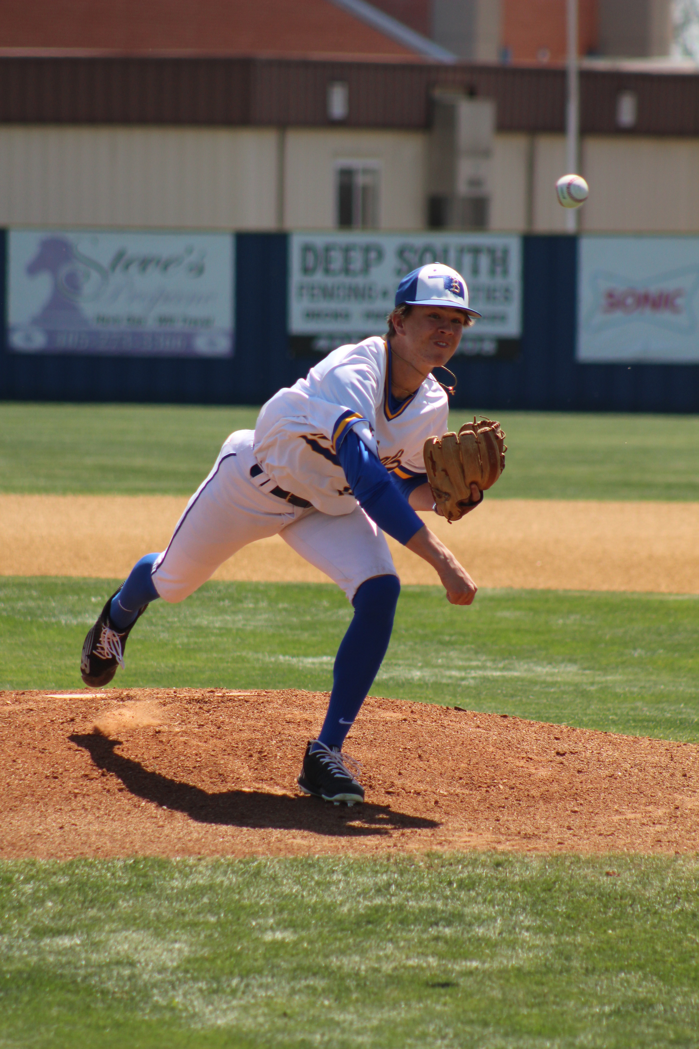 Bethel junior Roger Brooks hurls the ball over home plate in the game with Morris during the Wildcat Woodbat Classic on April 12. The Wildcats won that game, 5-1, and also beat Newcastle, 5-4. Countywide & Sun/Natasha Dunagan