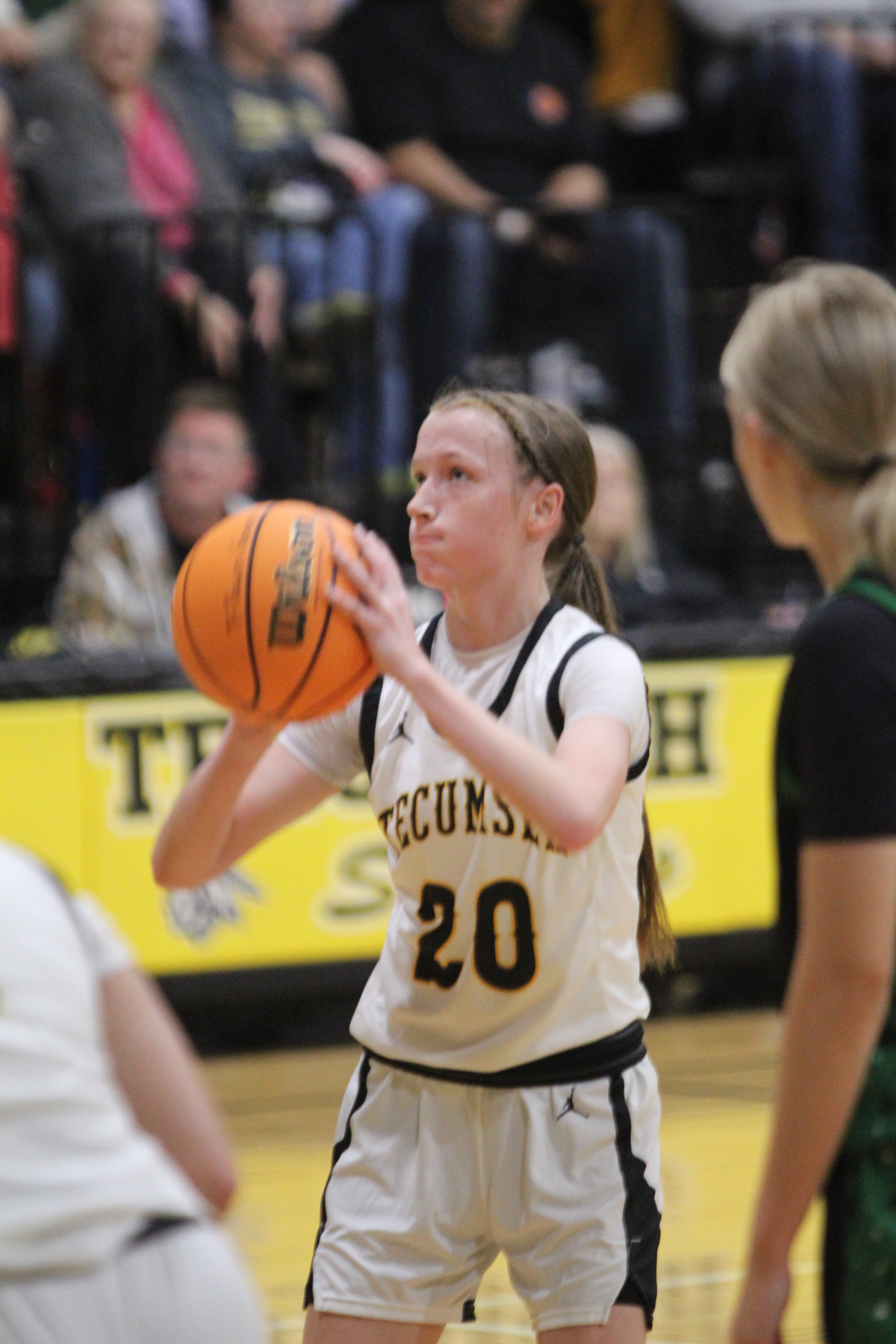 Tecumseh junior Chandler Bryant makes free-throws during the Jan. 6 home game. Natasha Dunagan, Countywide & Sun 