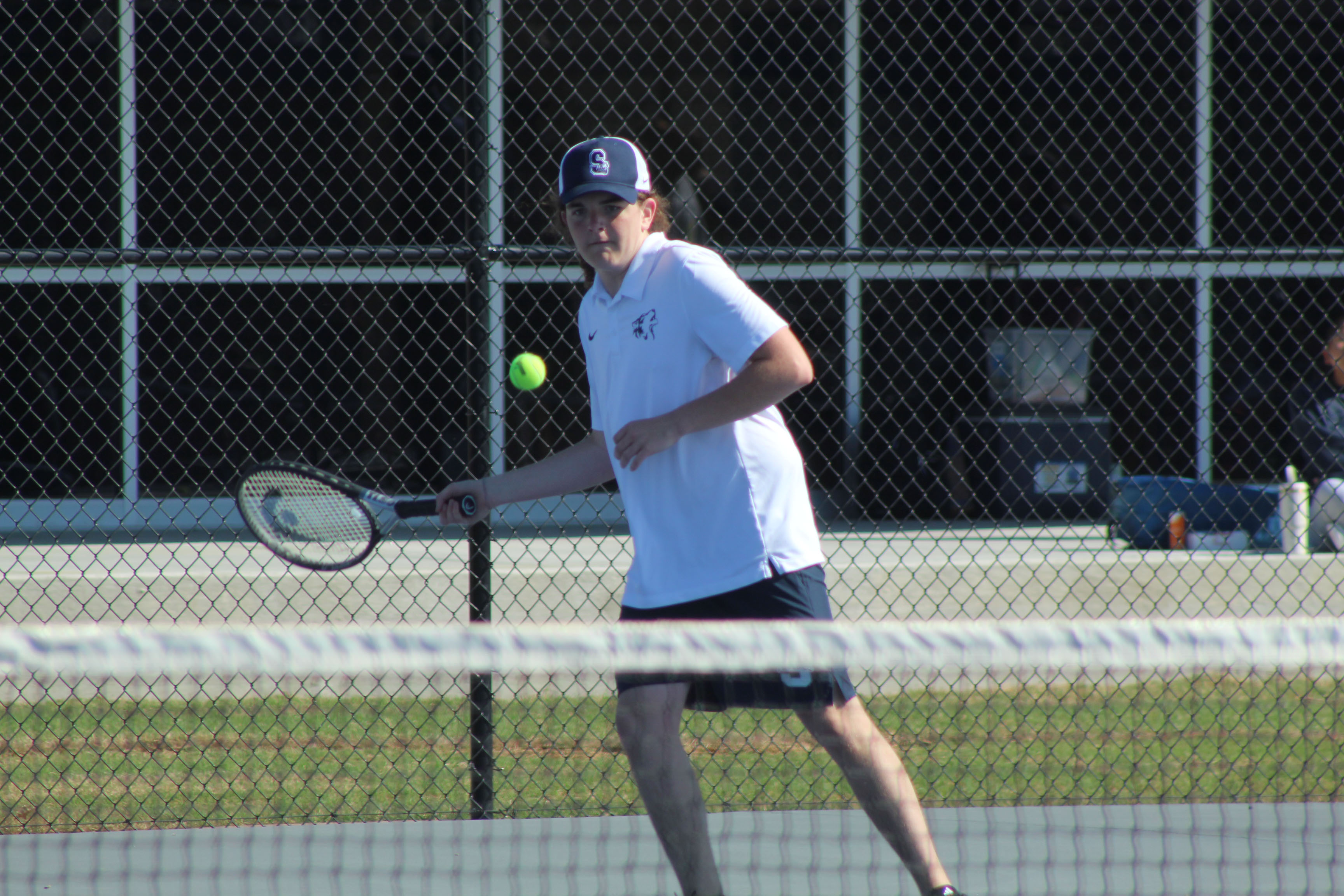 Shawnee's Samuel Thomas stays focused during the Shawnee East/West Quad Tournament on March 28. Photos by Natasha Dunagan, Countywide & Sun