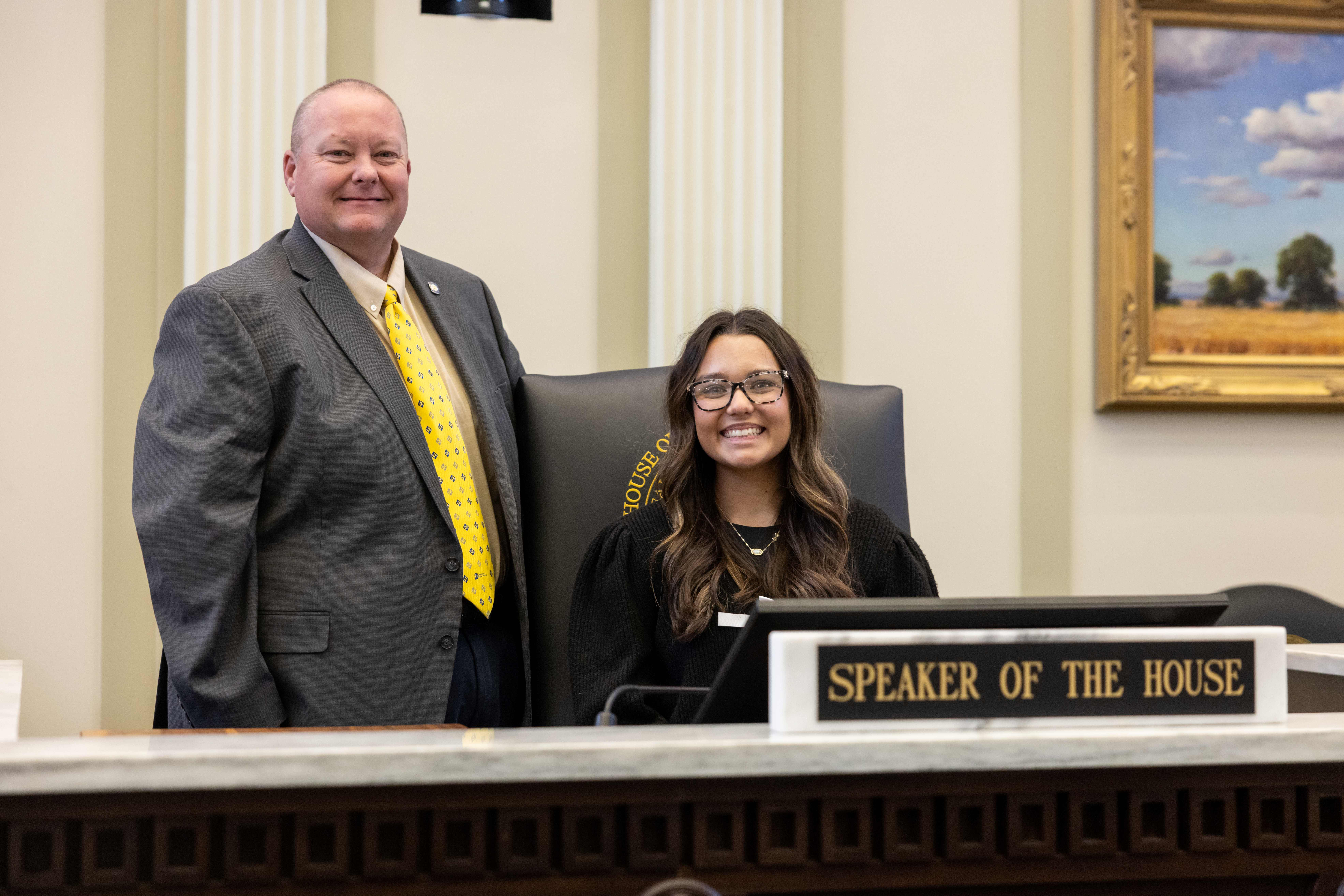 State Rep. Dell Kerbs poses with December Nanaeto. Photos provided.