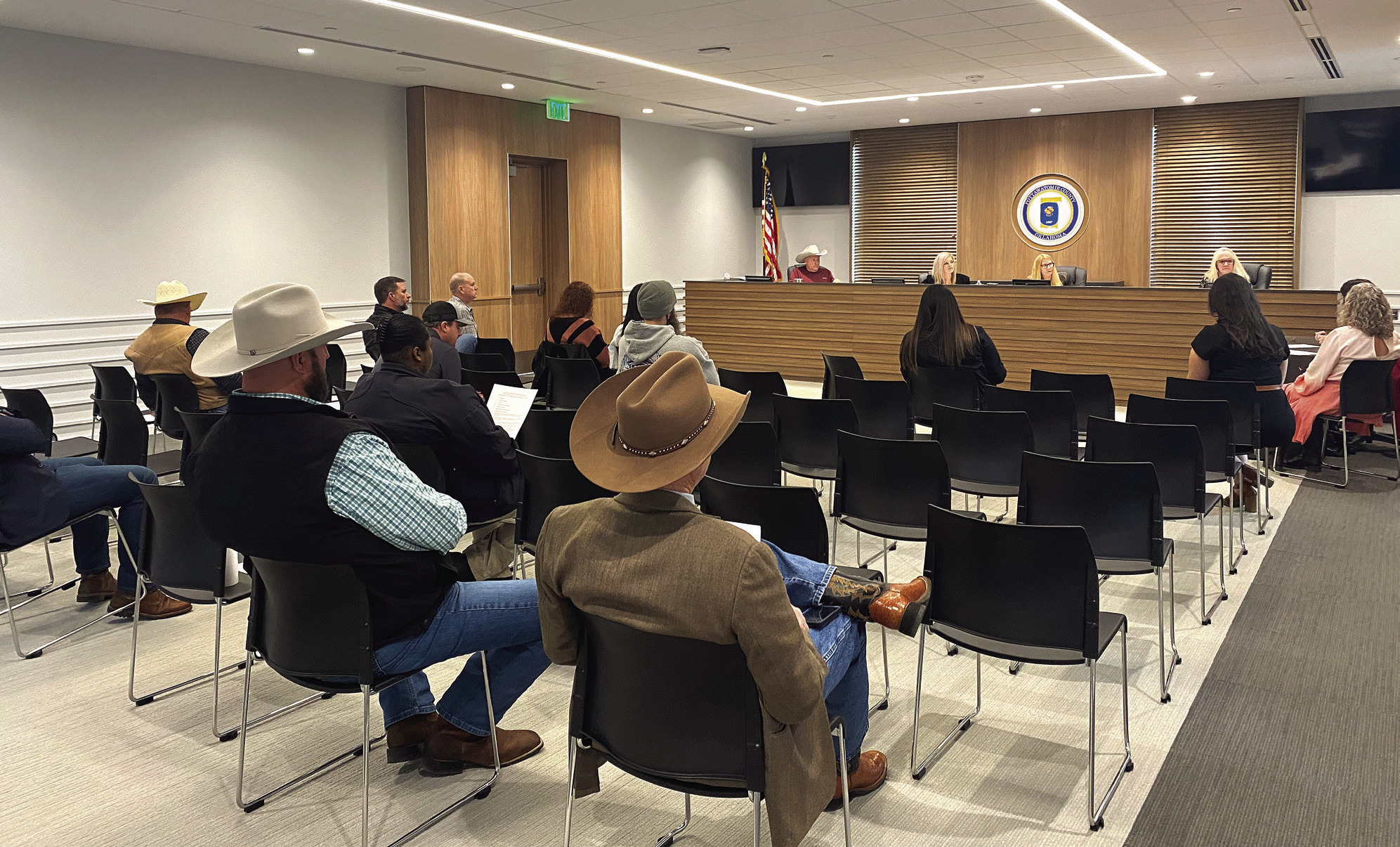 The County Commission Board holds its first meeting in the new Pottawatomie County Commissioner Board Room located in the new County Administration Building, Jan 3, 2023. Countywide &amp; Sun/Suzie Campbell