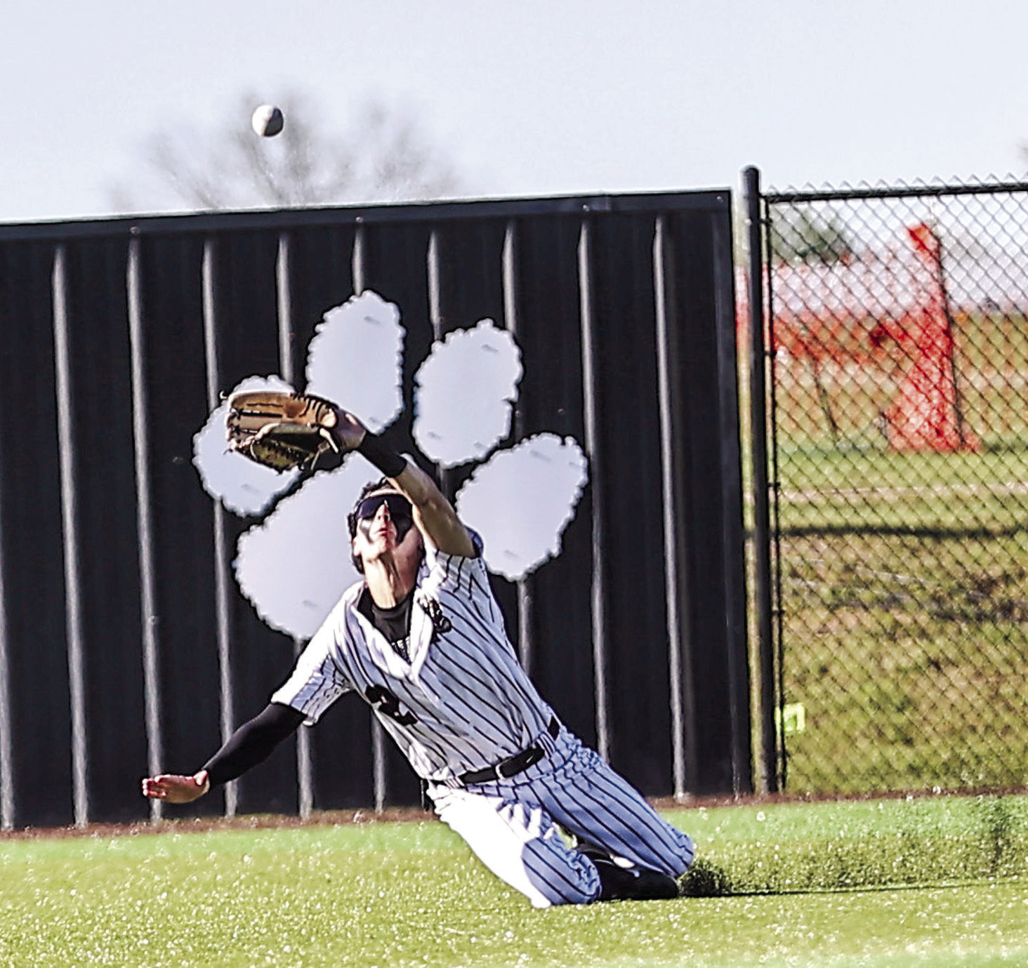 NRC's Owin Payne makes a diving catch in right field for the out. Photos courtesy of Gowin Photography
