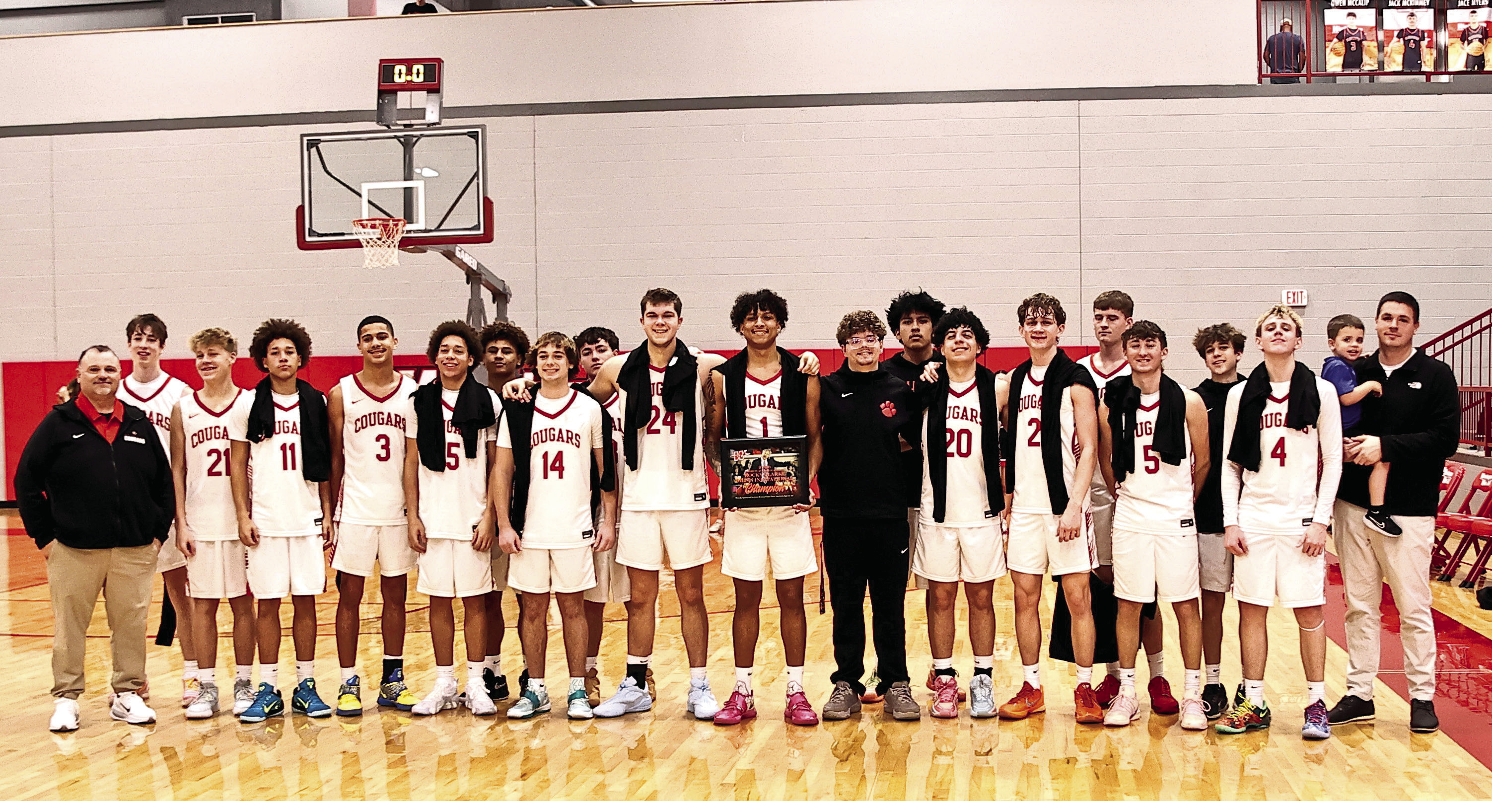 NRC's boys basketball team traveled to the Washington Tournament on Feb. 9. The finals were scheduled for Jan. 22nd, but was postponed due to snow storms. They took on Broken Bow, beating them 65-54. NRC won the tournament for the fourth year in a row. Photos Courtesy of Gowin Photography