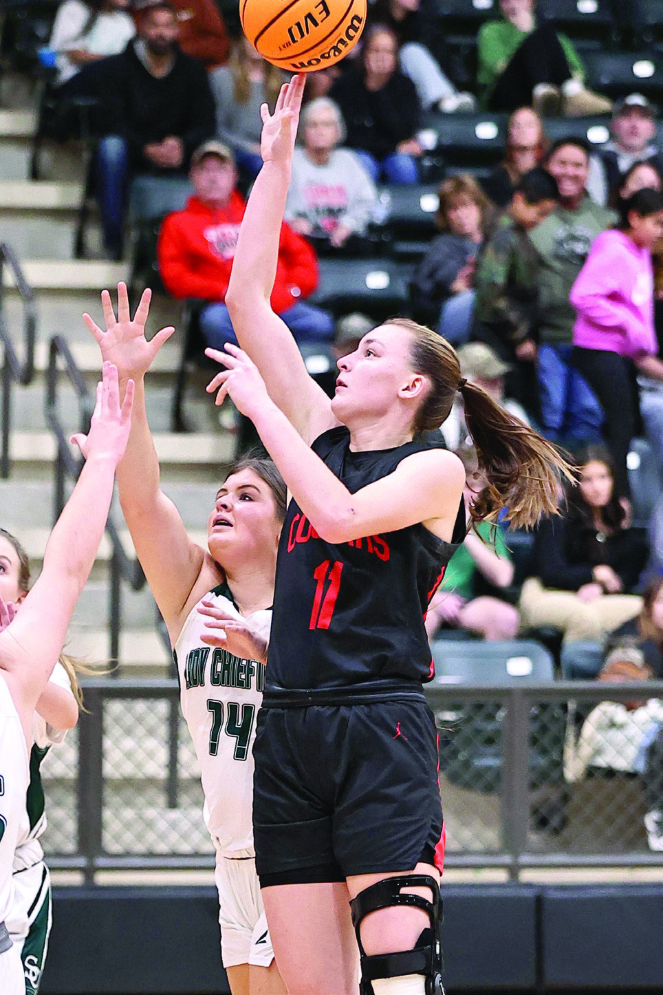 Pictured above, North Rock Creek’s Lydia VanAntwerp makes the bucket.