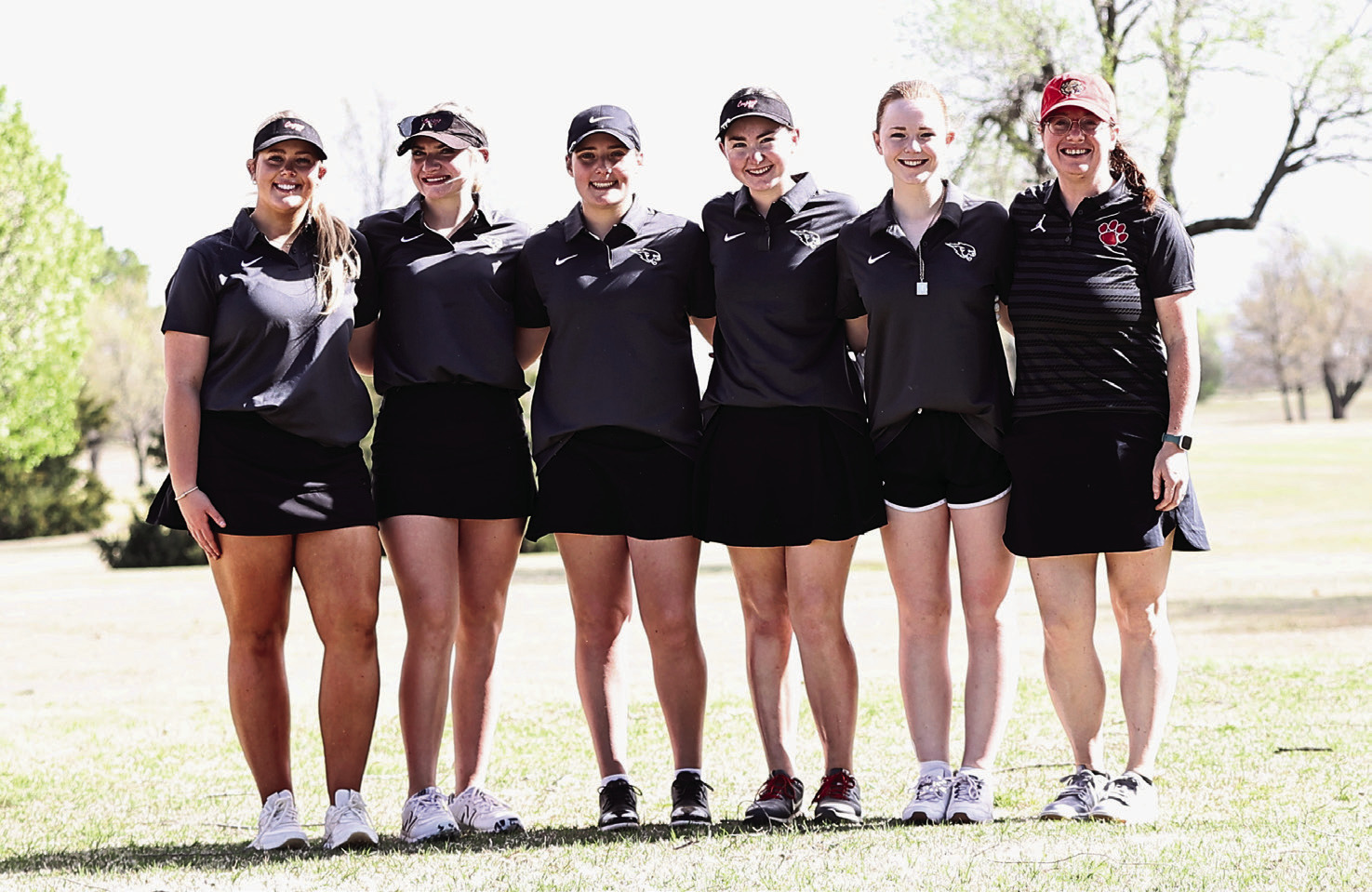 The North Rock Creek Lady Cougars Golf team finished third at the North Canadian River Valley Conference Tournament held at the Elks Club Saturday, Mar. 30. Photo courtesy of Gowin Photography