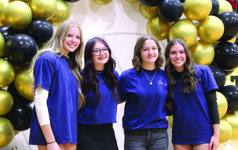 Tecumseh High School held their Volleyball Senior Night on Oct. 2 before the home match with Cache. Those honored were Kennadee Mason, Avery Renken, Rayleigh Hopkins and Kayley Wood. Natasha Dunagan, Countywide &amp; Sun