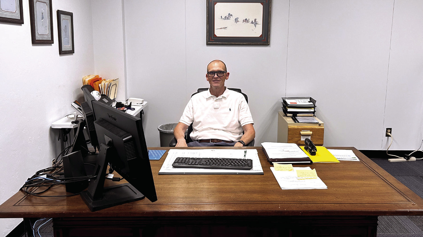 Bethel's new superintendent, Mr. Jerry McCormick, has begun moving into his office. The vintage desk he sits behind has a story to it, and he is happy to share why it is a special piece of furniture. Suzie Campbell, Countywide &amp; Sun