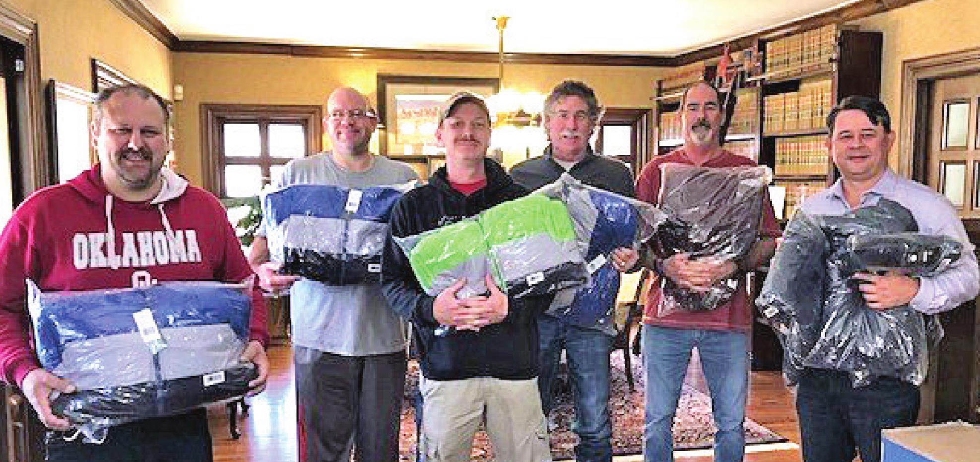 2021 West Coat Donation Program Pictured (LtoR) SA volunteer Josh Chastain; SA staff members Kyle Donaghey and Jonathan Campbell; West Managing Director Bradley West; West Legal Assistant Bart West; and West.jpg