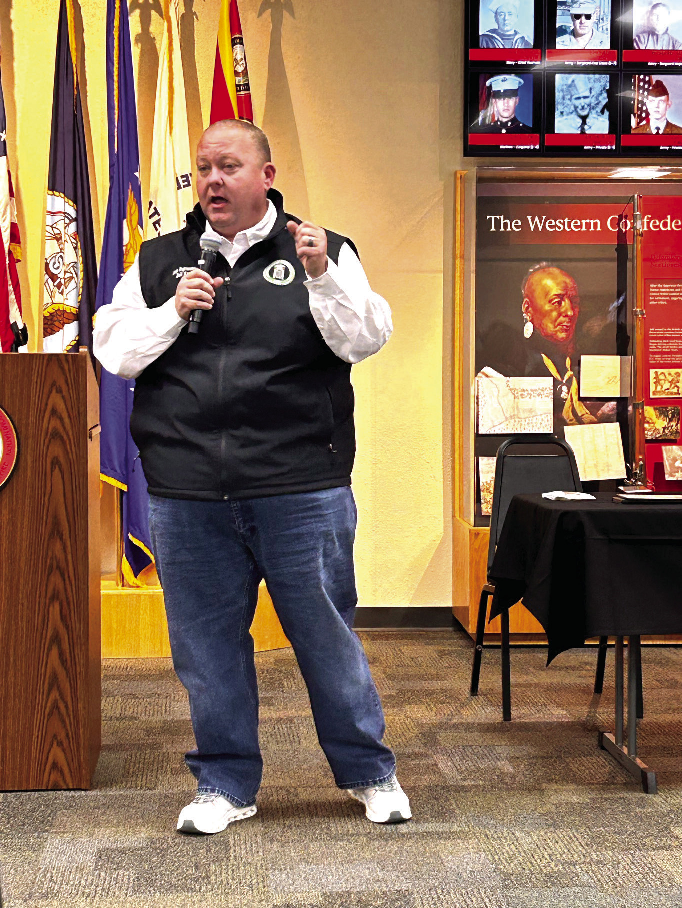 Rep. Dell Kerbs updates attendees at the Feb. 20 Legislative Luncheon about HB 2686 which deals with outstanding payments owed by the state for mental health services and and HB 2687 intended to support mothers and babies after birth. Suzie Campbell, Countywide &amp; Sun