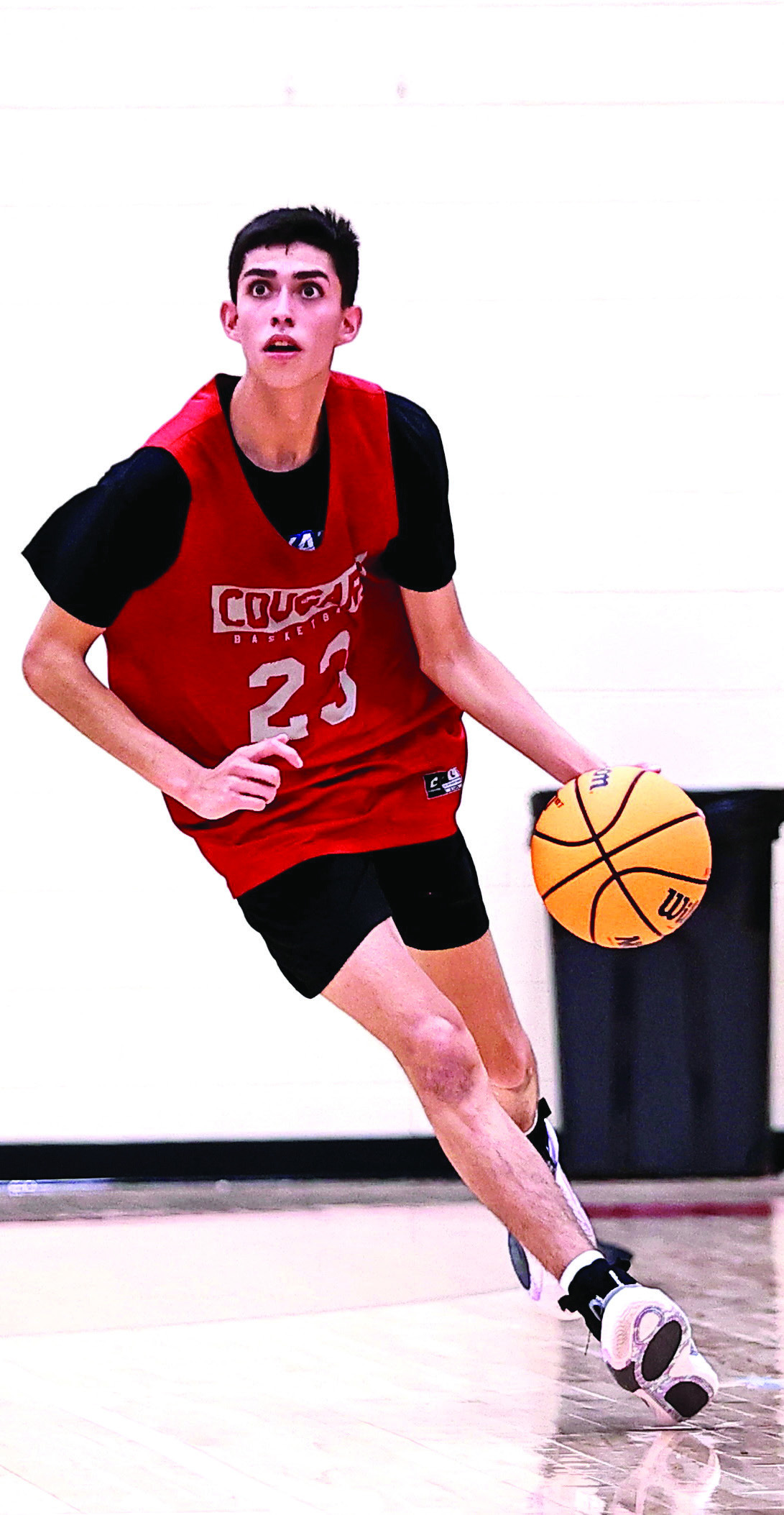 North Rock Creek’s Cason Coomer looks up the court. Photo courtesy of Gowin Photography