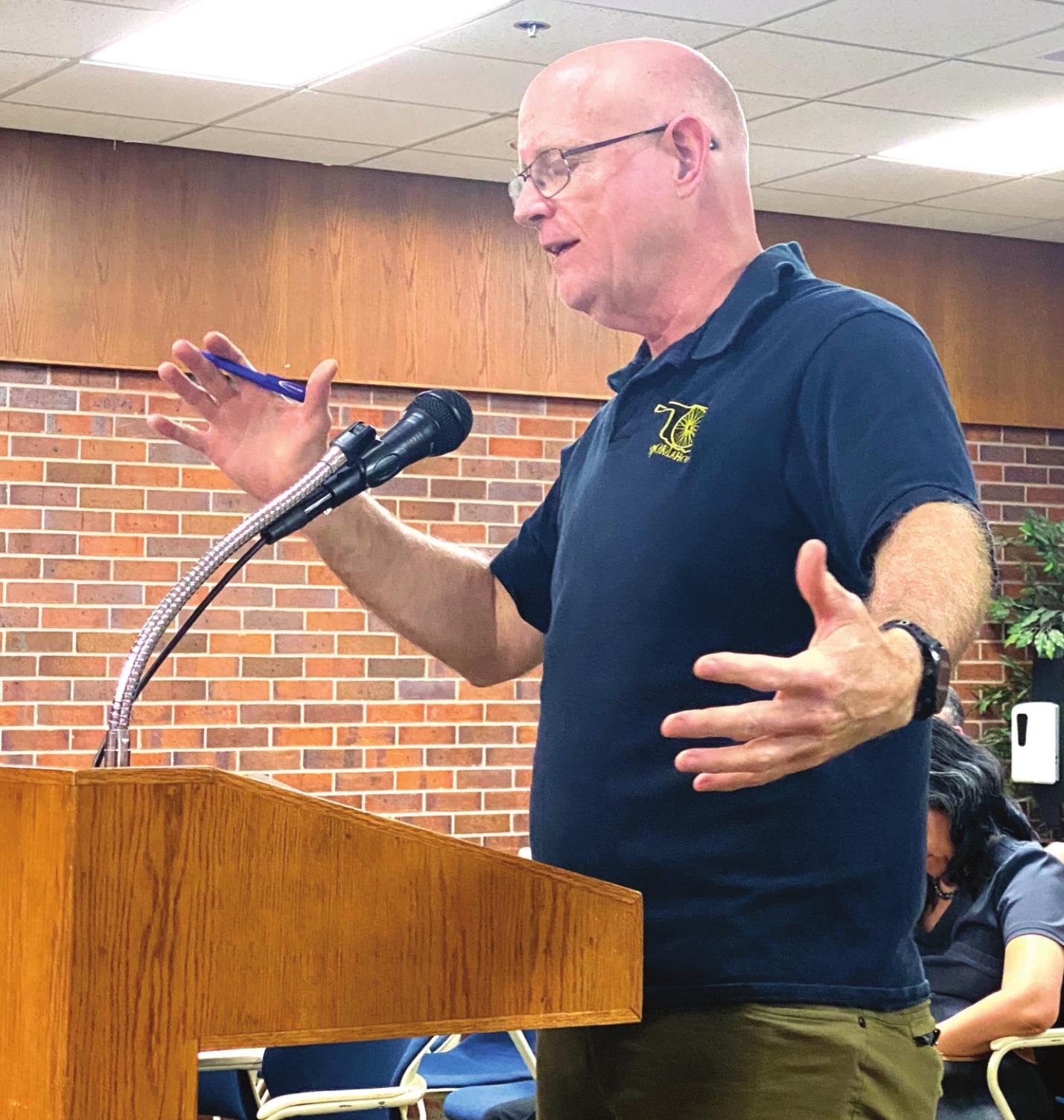 Craig MacIntyre with spOKeLAHOMA speaks to Tecumseh City Council about the Fenrir Unchaind event he is putting together for June 4. Countywide &amp; Sun/Suzie Campbell