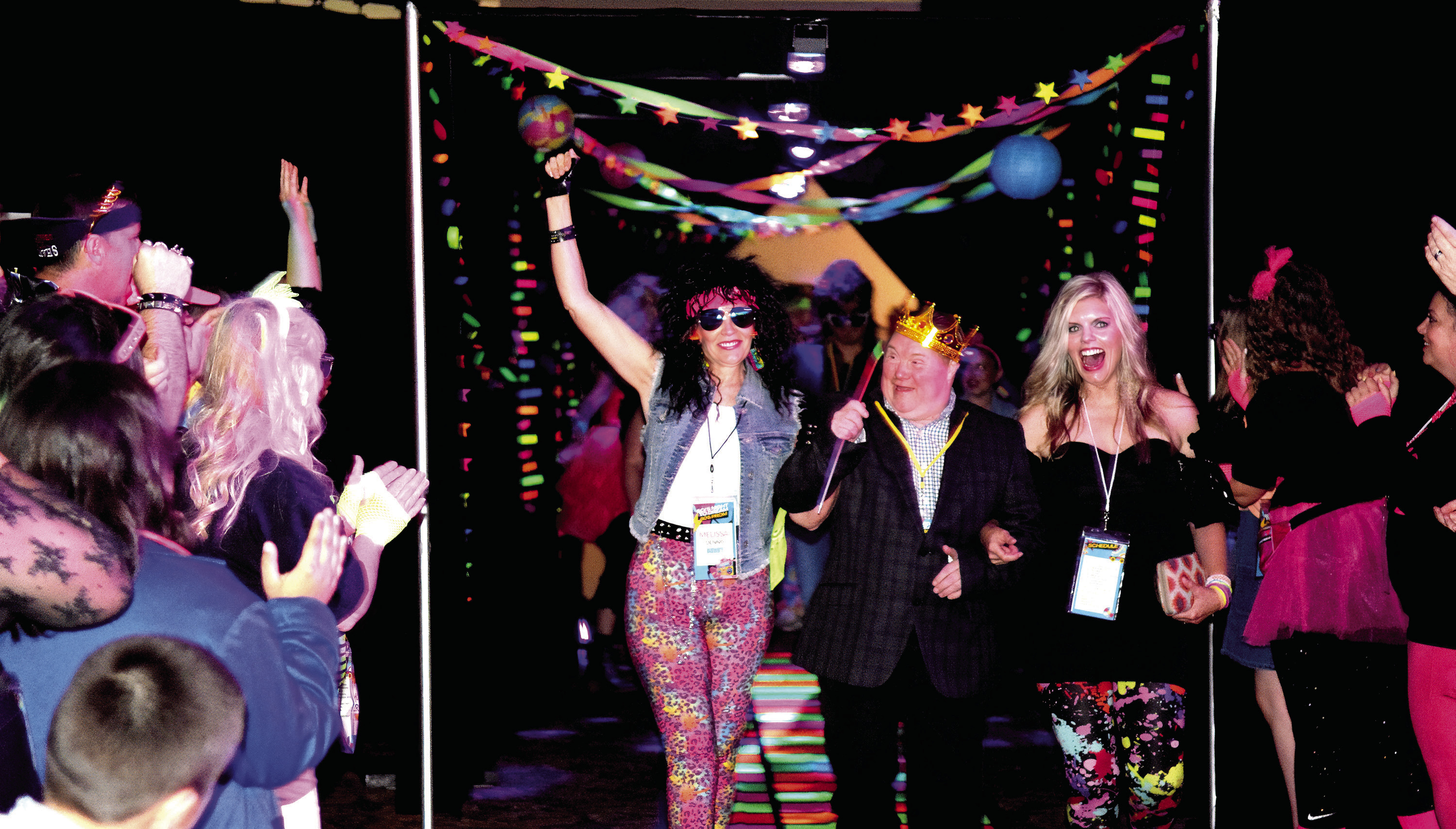 Melissa Dennis and Abby Thompson were paired up with SCI PEEP Ronnie Vantine. They, along with all other PEEPs, were excitedly introduced on the neon carpet as they entered a Night to Dream.