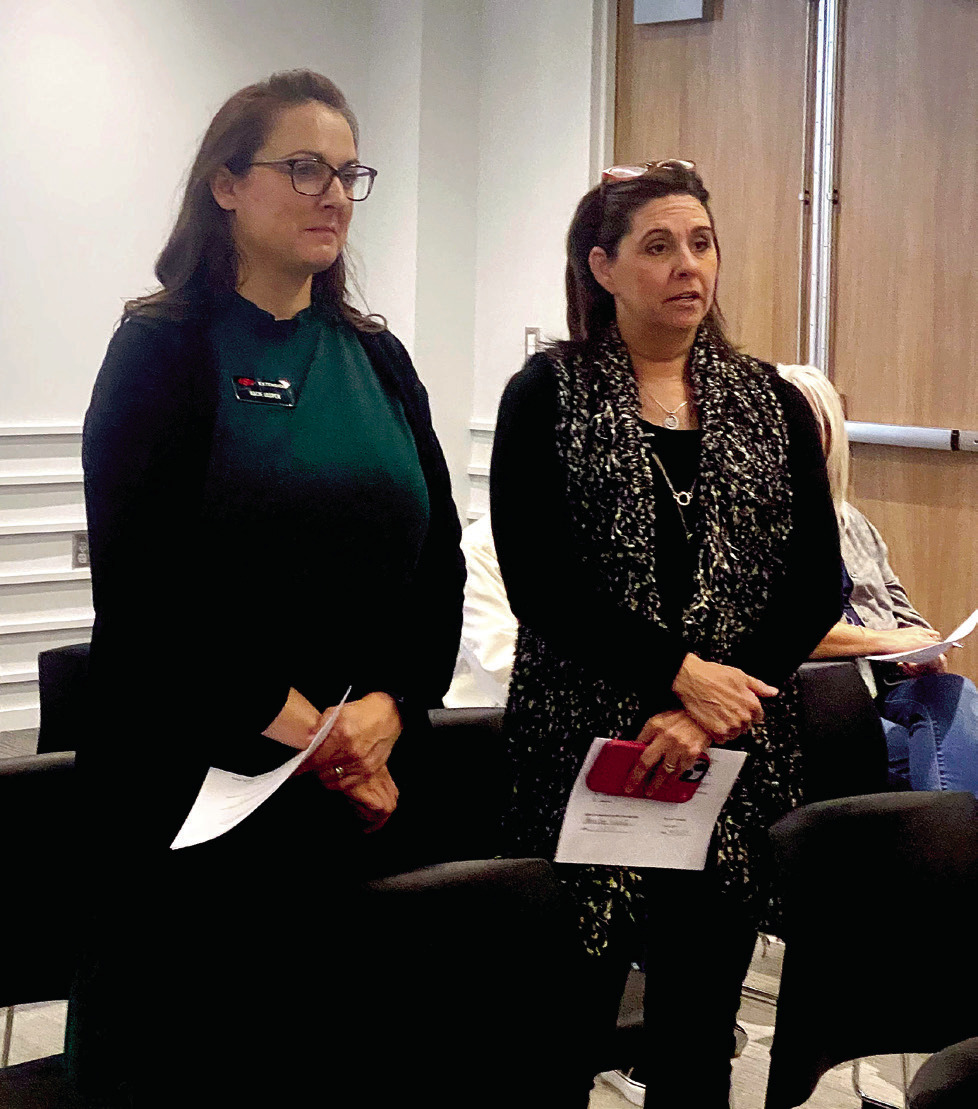 Pott. County Extension Director Sonya Mc-Daniel introduces the new 4-H Educator Kacie Jasper To The County Commissioners.