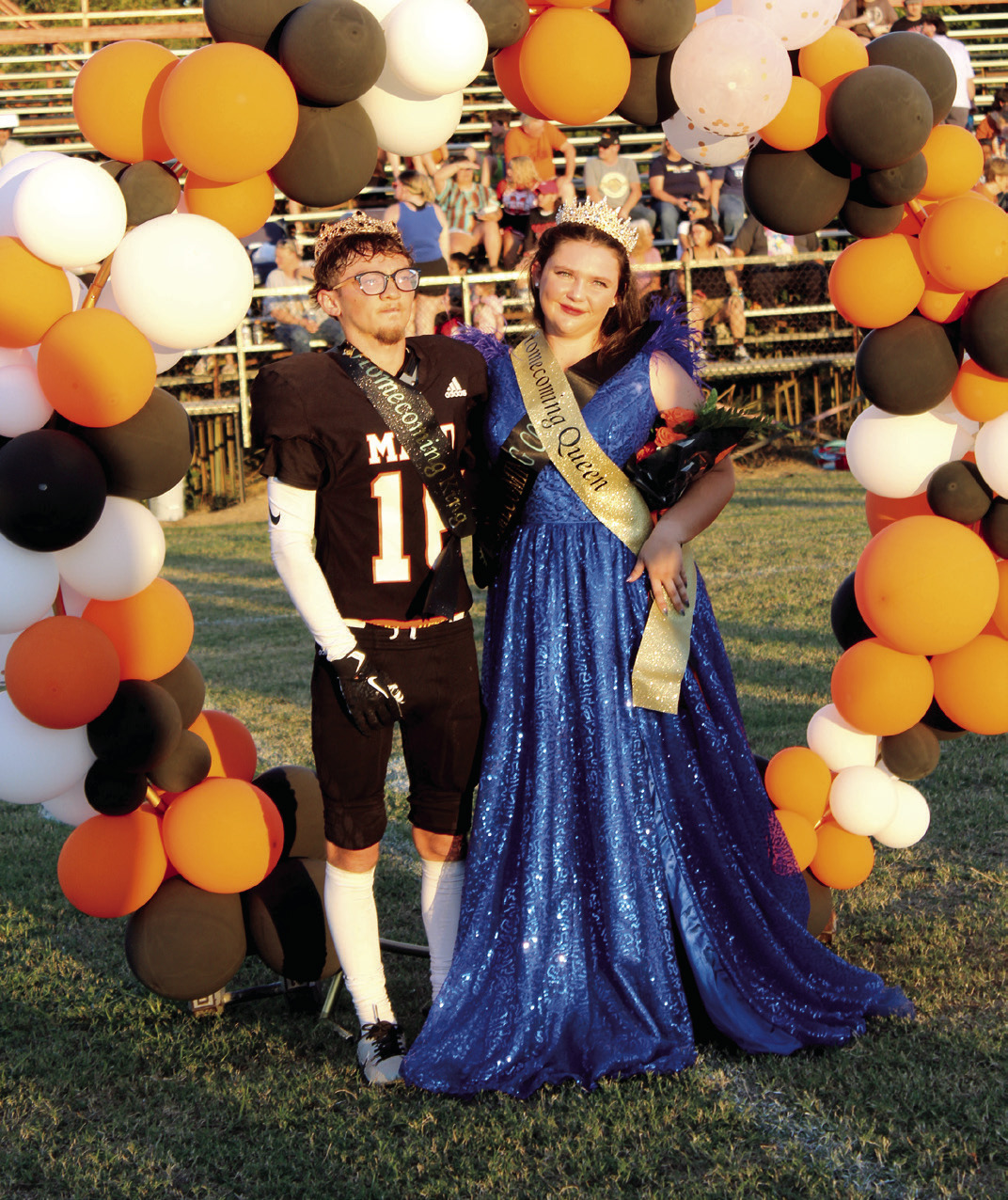 Maud seniors Gabriel Siqueiros and Kaelynn Hoffman were crowned Homecoming King and Queen before the Oct. 9 game against Bowlegs. Natasha Dunagan, Countywide & Sun