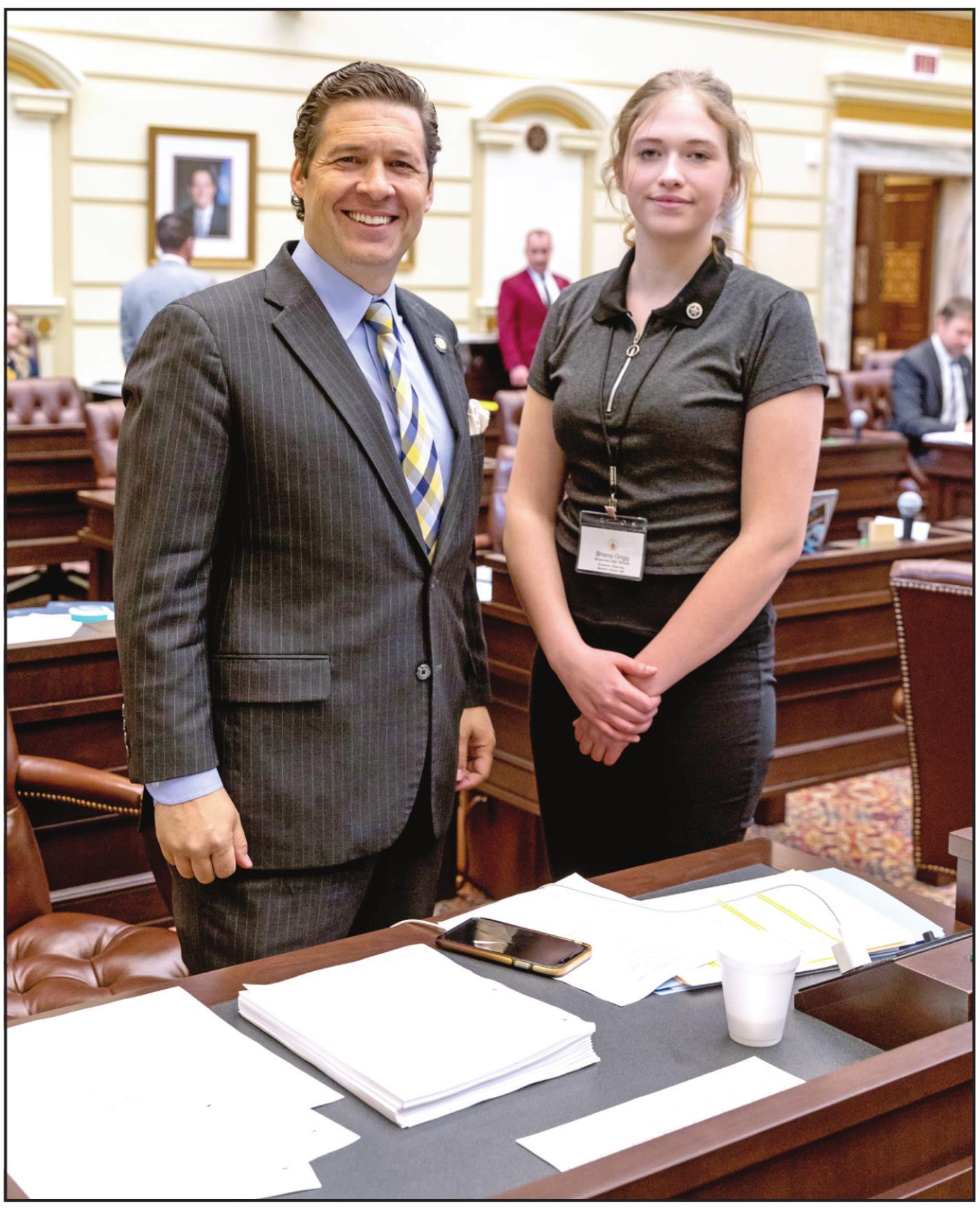 SHS Senior Serves As Senate Page