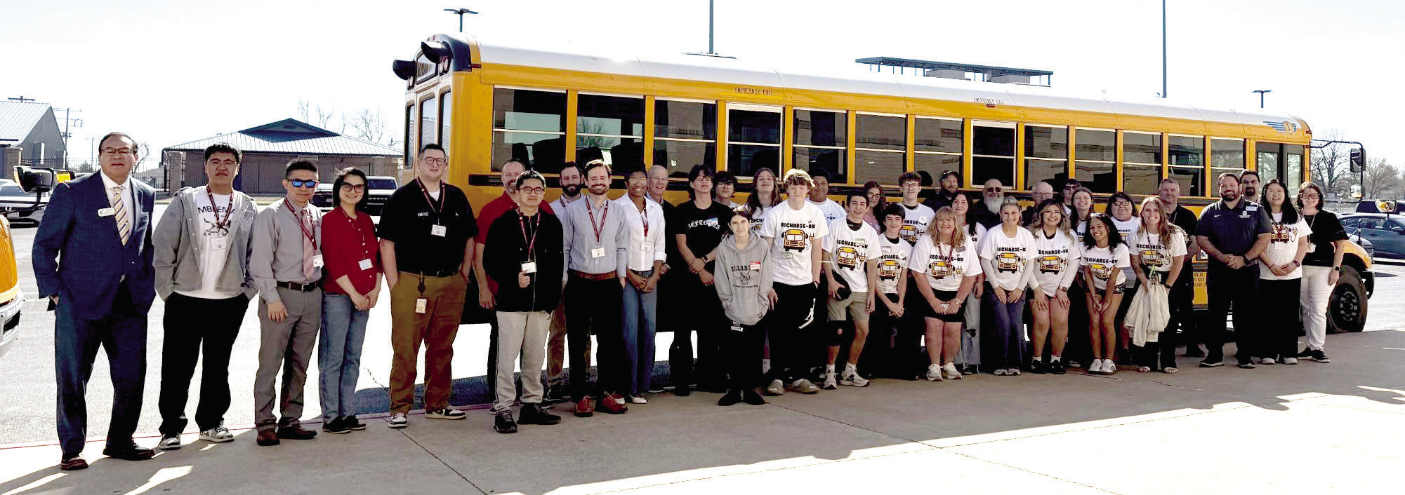 SHS Students are pictured with the Recharge-OK team at the March 25 kickoff. Photo Provided by SPS