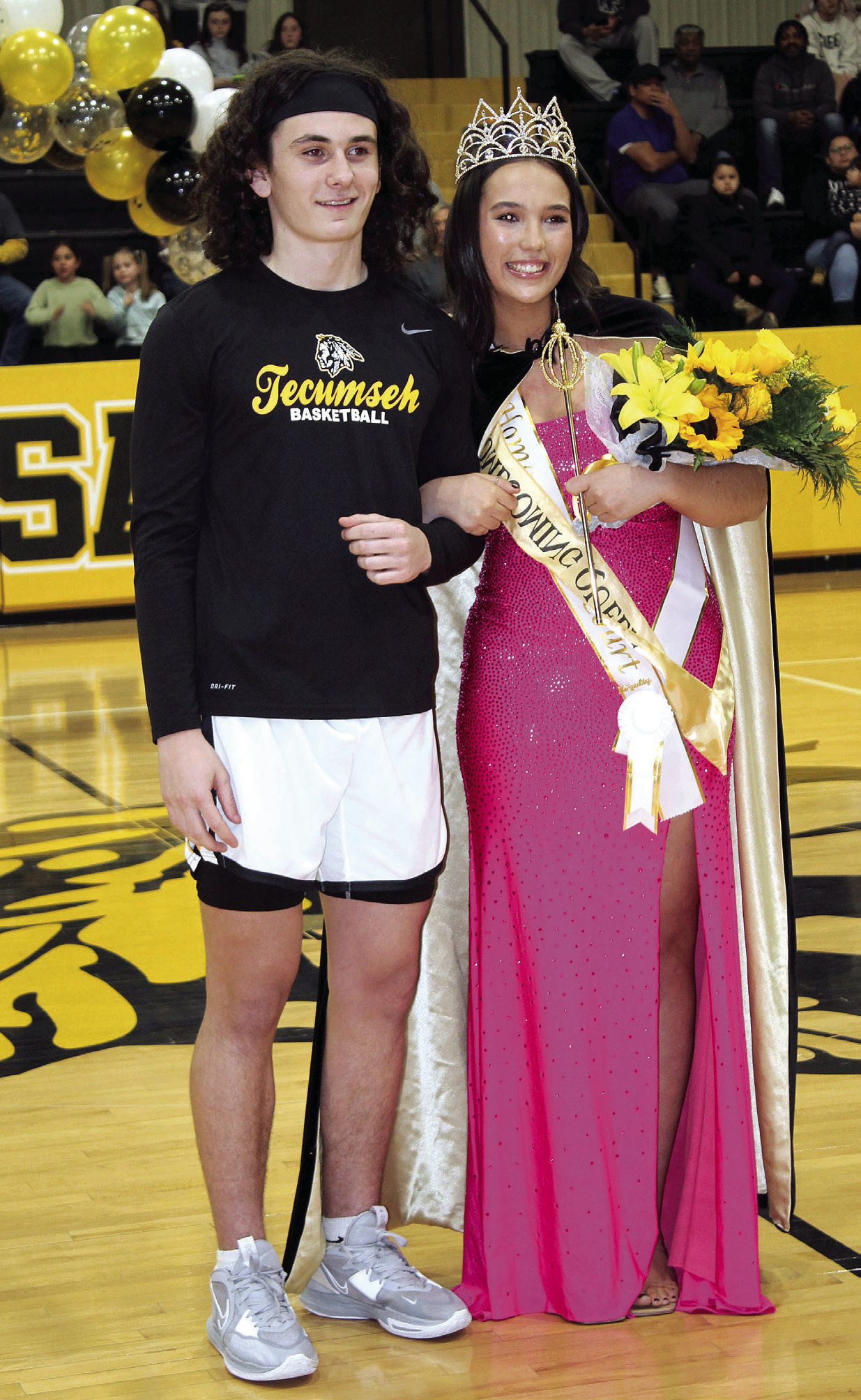Tecumseh senior Blakeley Sanchez was crowned Basketball Homecoming Queen on Feb. 3. She was escorted by junior Macen McKiddy. The theme for this event was “There’s No Place Like Homecoming.”