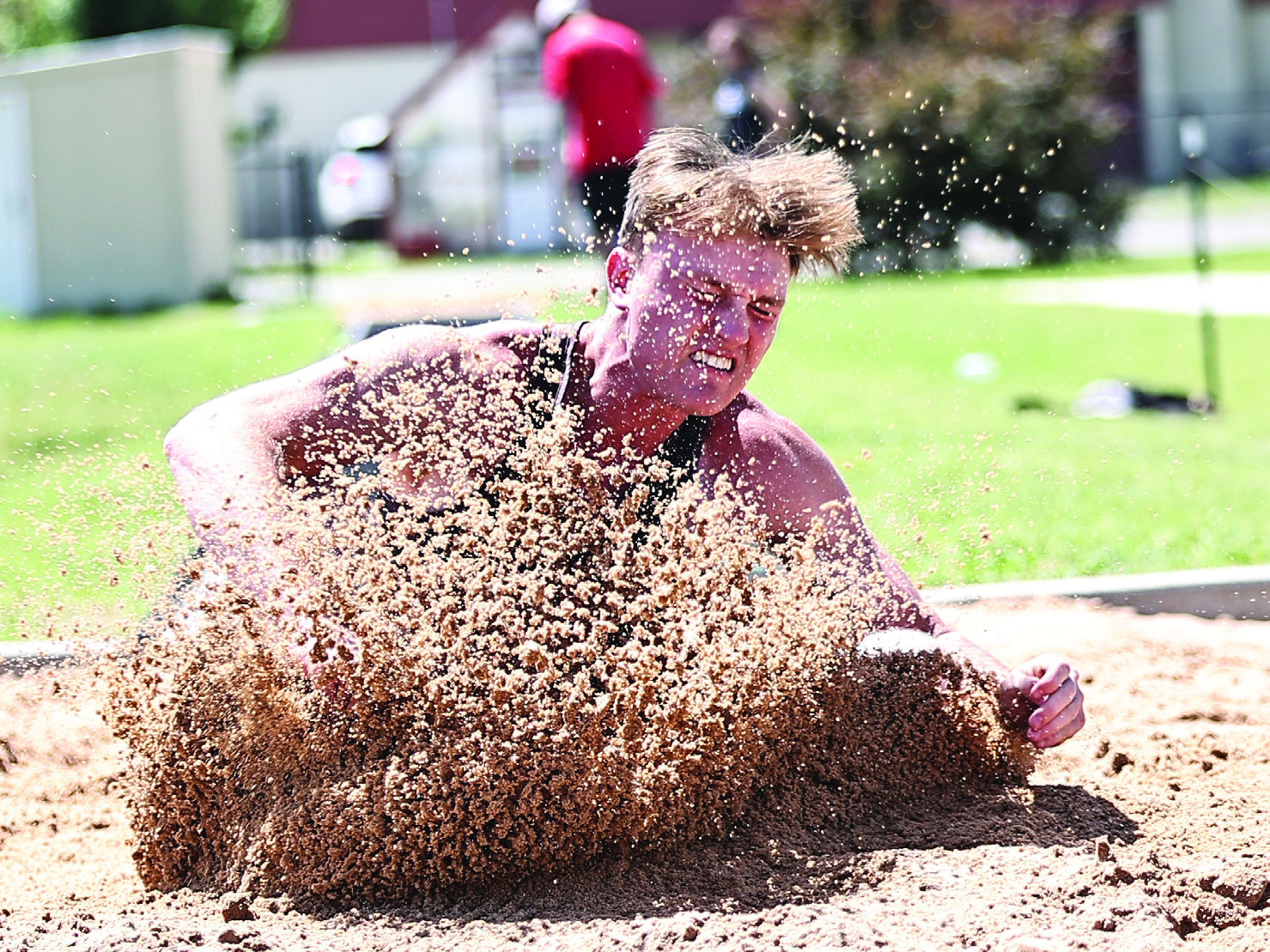 North Rock Creek's Gus Snodgrass finished second in the long jump with a 10.5 foot jump. Photo courtesy of Gowin Photography
