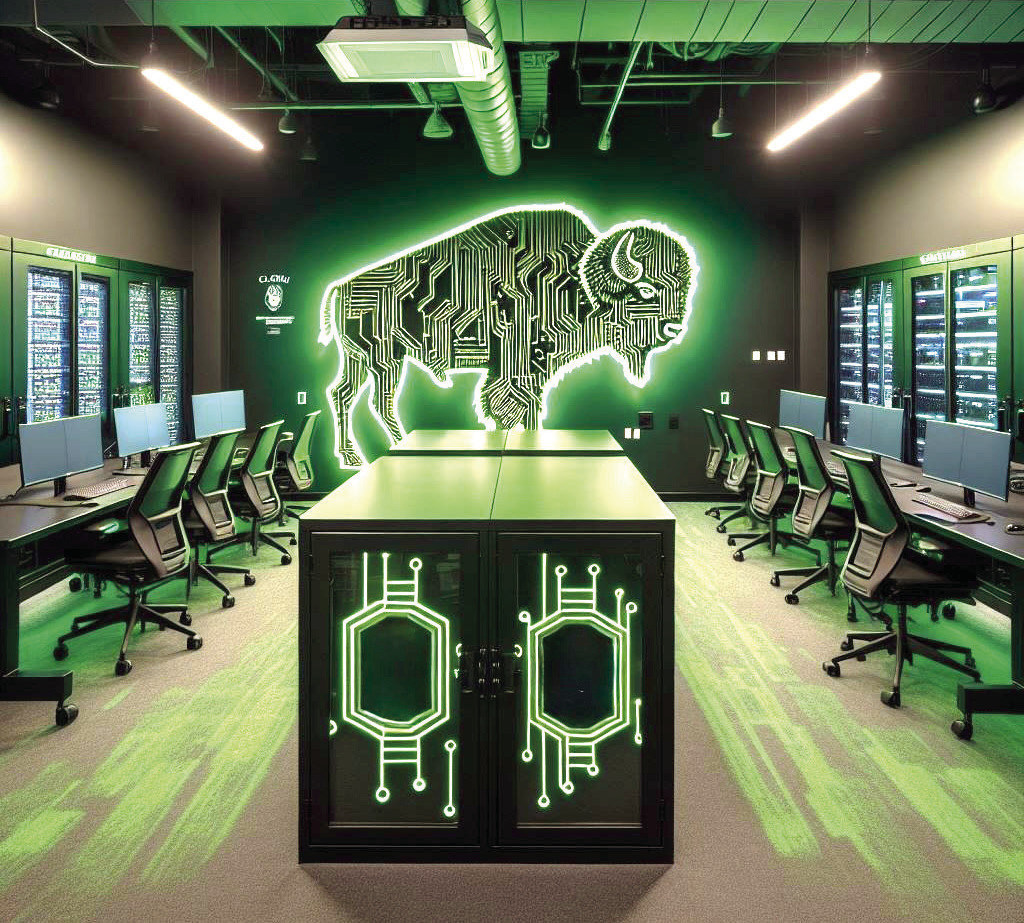 Oklahoma Baptist University has announced an upcoming cybersecurity lab, a hands-on facility made possible in part by a $25,000 grant from craigslist founder Craig Newmark and Craig Newmark Philanthropies. The lab is set to open in January 2026 as part of the renovated Thurmond Hall. Shown is a conceptual illustration and not a final rendering of the cybersecurity lab. Photo provided by OBU