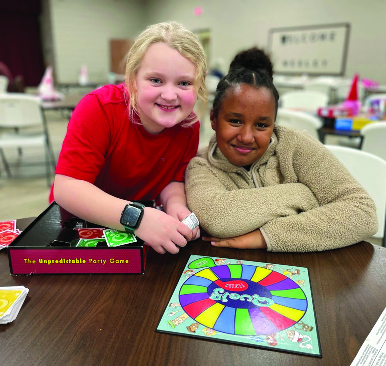 Teens gather for a board game night at the Tecumseh Public Library. Photo provided by PLS