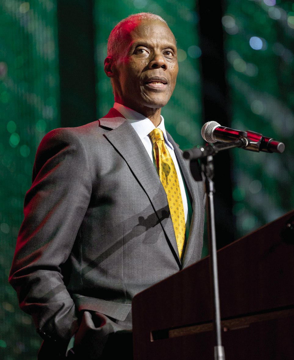 Former US Congressman JC Watts was a guest speaker.