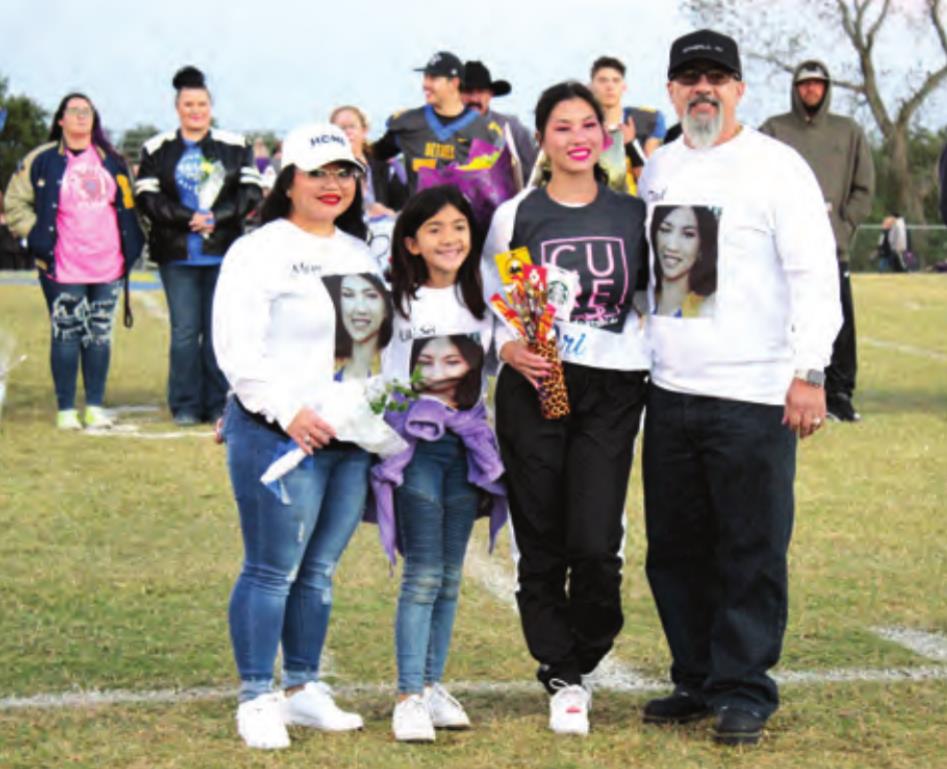 Bethel Cheerleader Arianna Avitia poses with her family during Senior Night on Oct. 28. Bethel honored 24 seniors in football, band, cheerleading, and cross country that evening. Countywide &amp; Sun/Natasha Dunagan