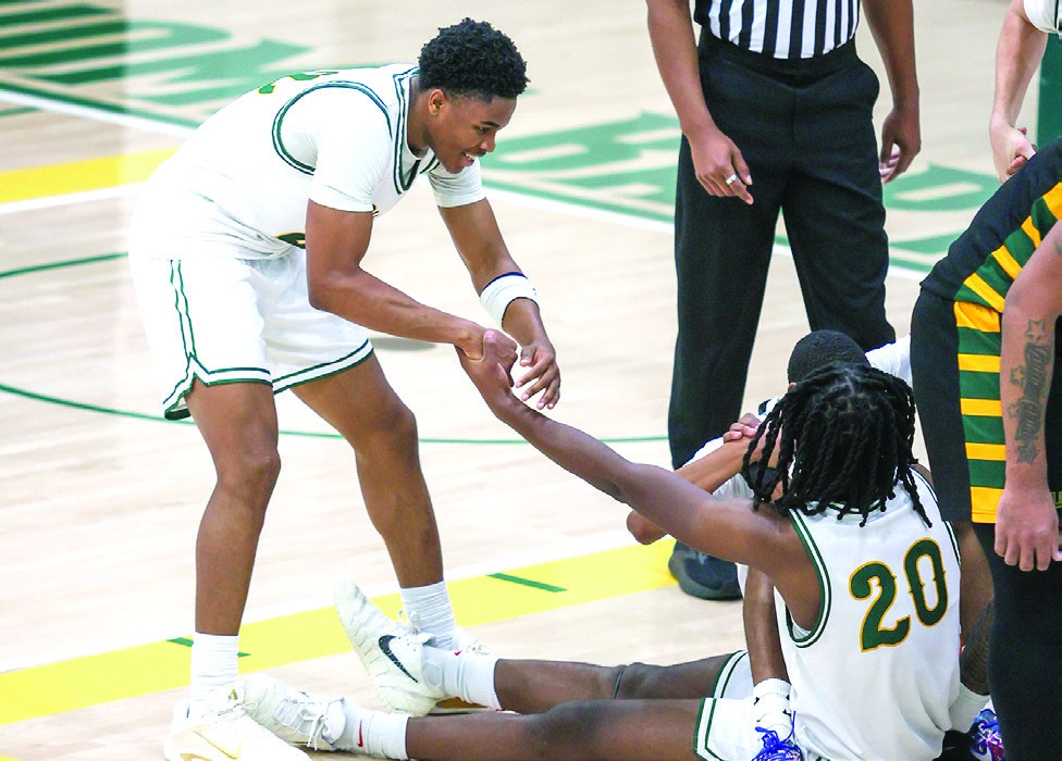 OBU's Joshua Udoumoh added 20 points, seven rebounds, and three assists in the victory against Arkansas Tech for the 66–64 overtime win. Photos Provided