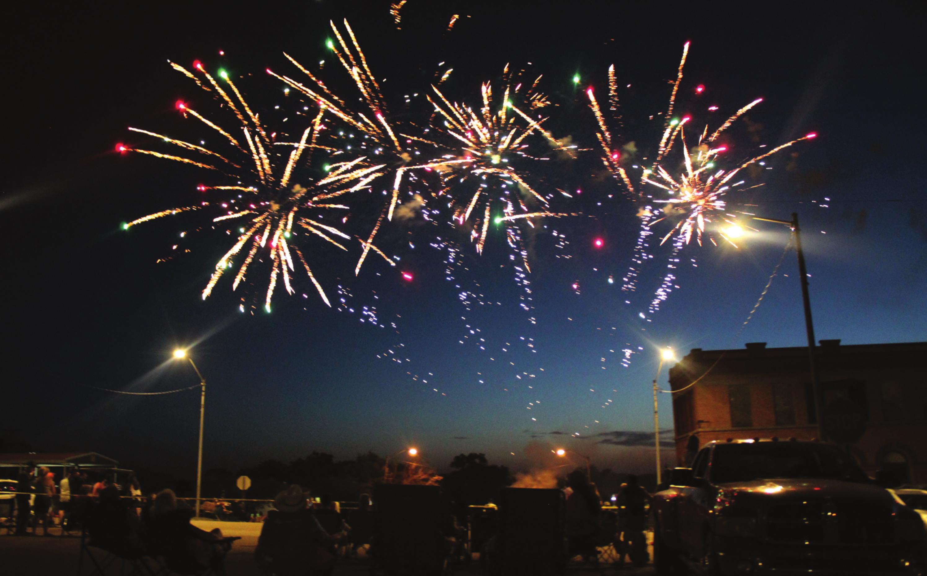 Wanette’s Independence Day fireworks show has been an event for 15 or 16 years. It is paid for entirely from community donations. This year, they raised $3,000. Countywide &amp; Sun/Natasha Dunagan