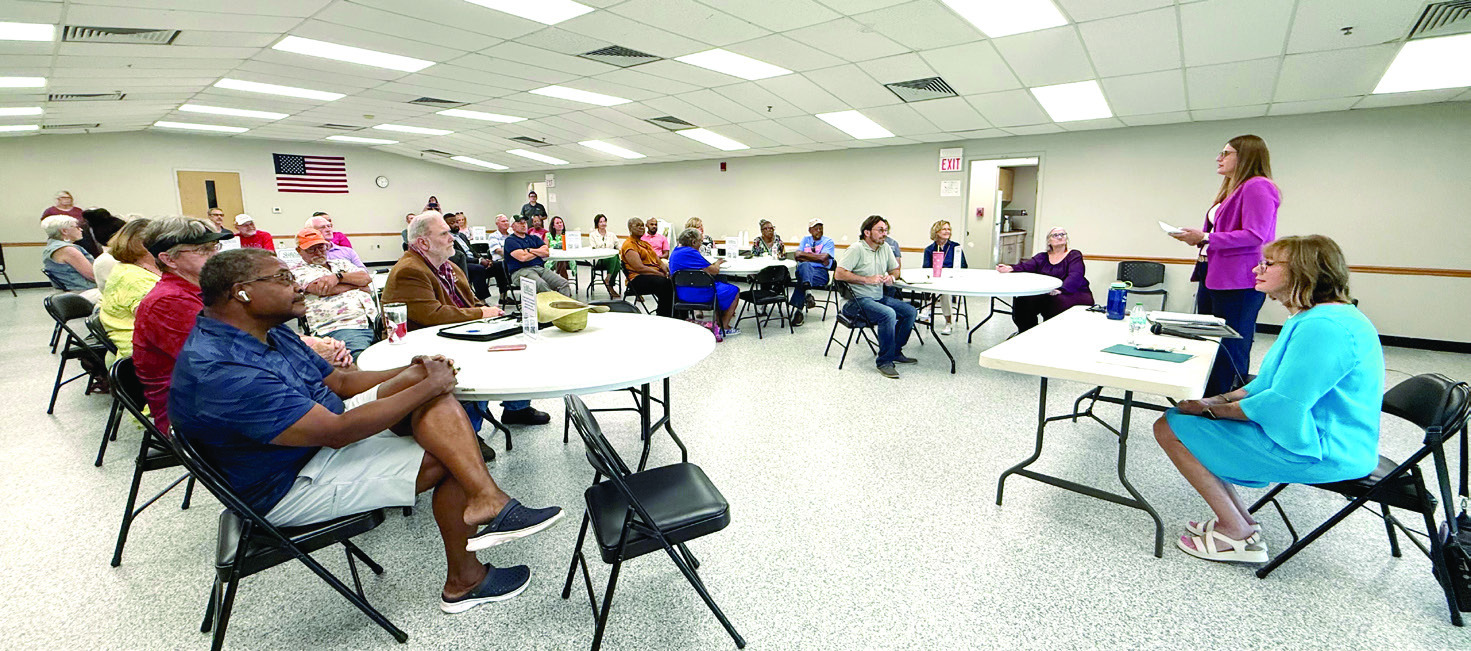 The Farrall Park Town Hall, held on July 14, drew in a small crowd, but the overall message was to spread the word that the entire community needs to be involved. Julie Talton, Countywide &amp; Sun