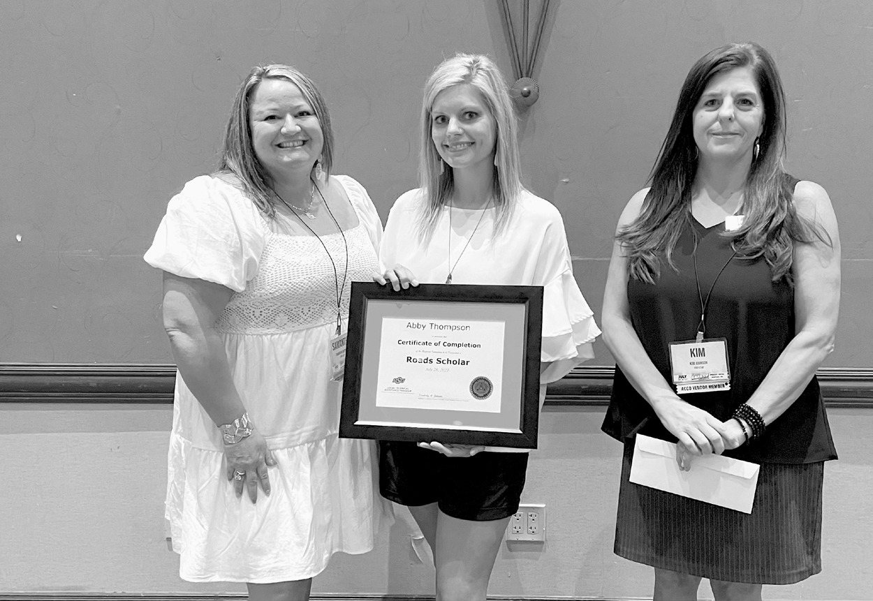 Dist. #3 Commissioner Receives Roads Scholar Certificate