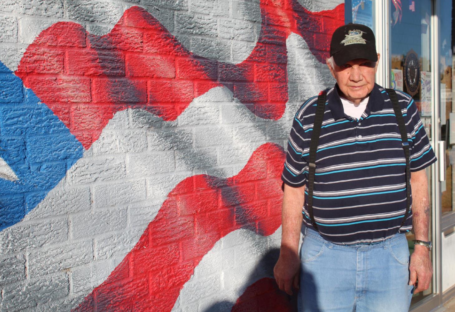 Veteran Tom Combs, who retired from the Air Force after 20 years, has been a member of the American Legion for 24 years. Post 16, in Shawnee, named their bingo hall after him a year and a half ago. He is shown here in front of the post on Oct. 30. Countywide &amp; Sun/Natasha Dunagan