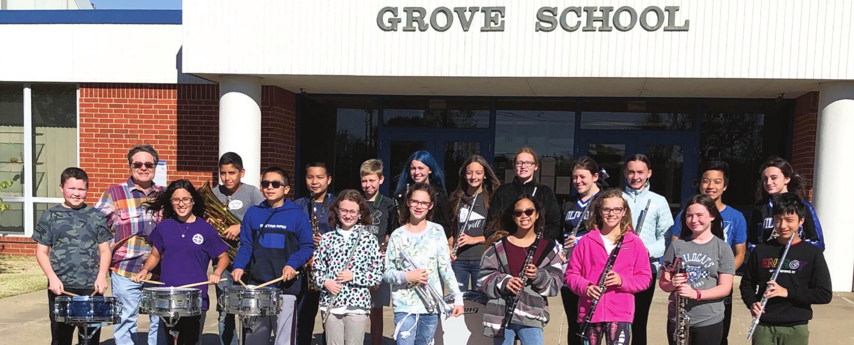 Nineteen Grove Band Students