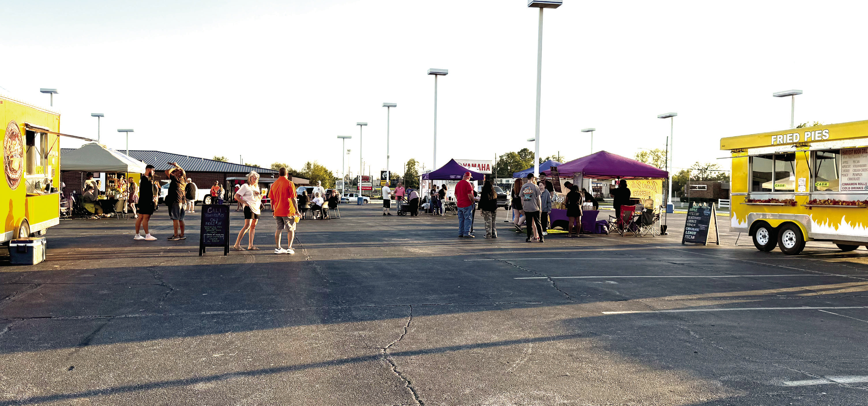 Relay For Life of Pottawatomie County members Amy Dennis (Lead), Tiffany O'Neal (Sponsorship Chair) and Jana Grubbs (Co-Lead), spent Oct. 9 in the parking lot of First United Bank for their Kick-Off event with food trucks. Every booth and truck that participated in the event donated 10 percent of their proceeds to the fundraiser. Julie Talton, Countywide &amp; Sun