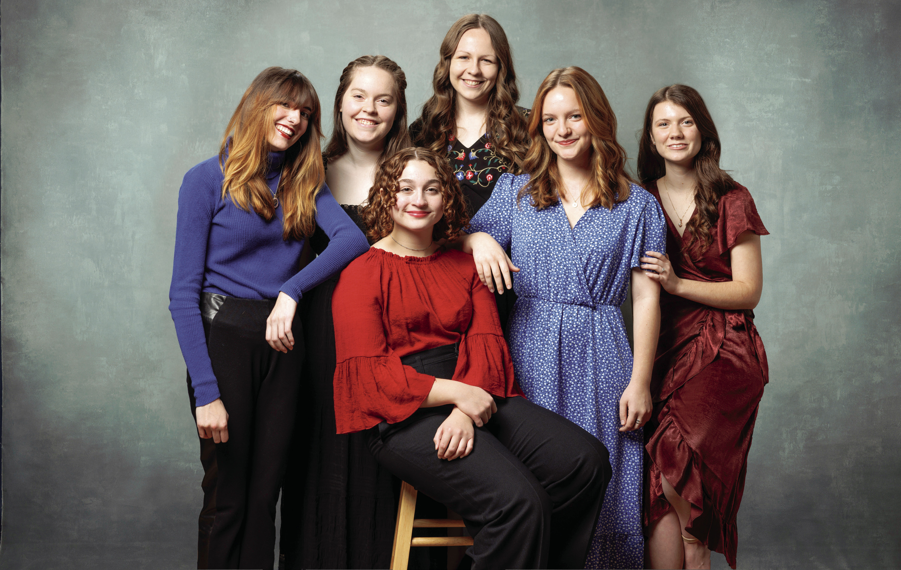 The Oklahoma Baptist University Division of Music will present the 50th annual Concerto-Aria concert in Raley Chapel’s Yarborough Auditorium Sunday, Feb. 18. Students participating include Kaitlyn O’Brien, from left, Catherine Thompson, Kaylee Spangler, seated, Cailey Morris, Ryleigh Andrews and Jaylin Anders. Photo provided by OBU