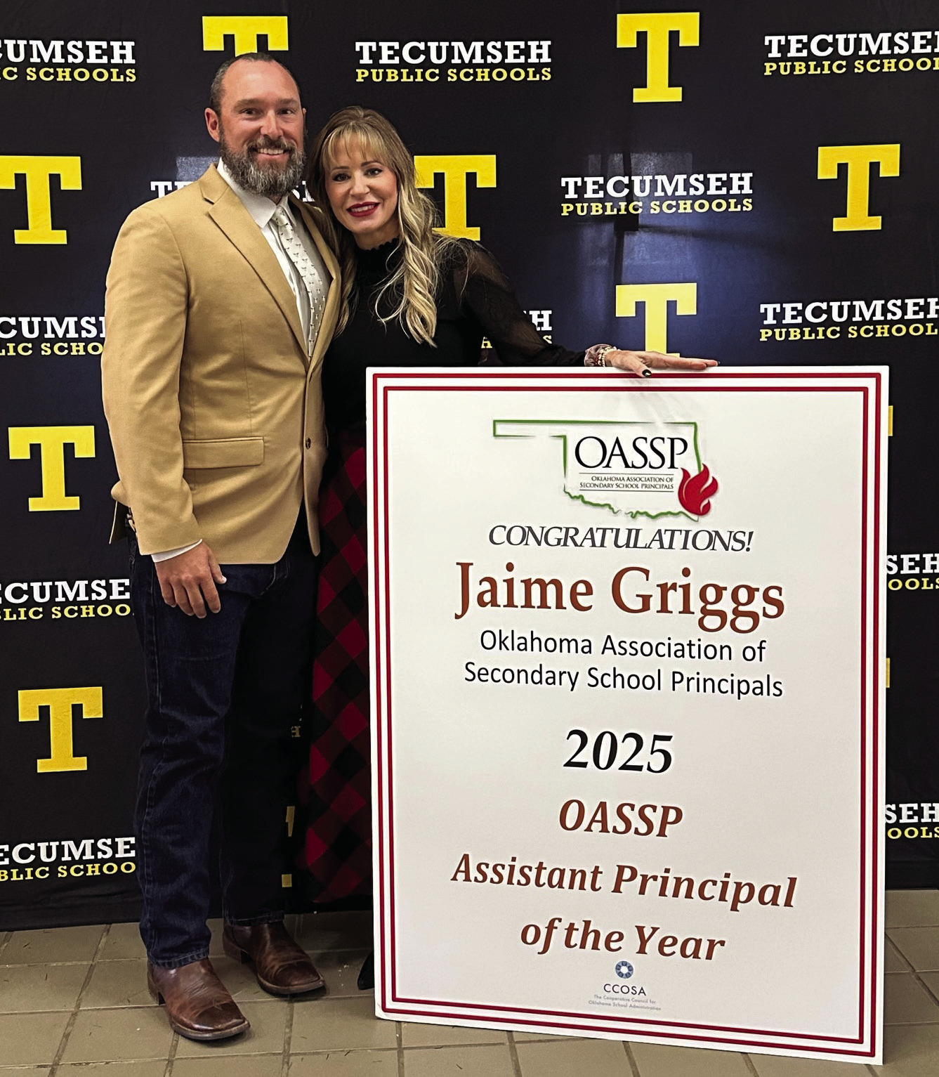 Jaime Griggs is pictured above with her husband, Zac Griggs. Photo provided