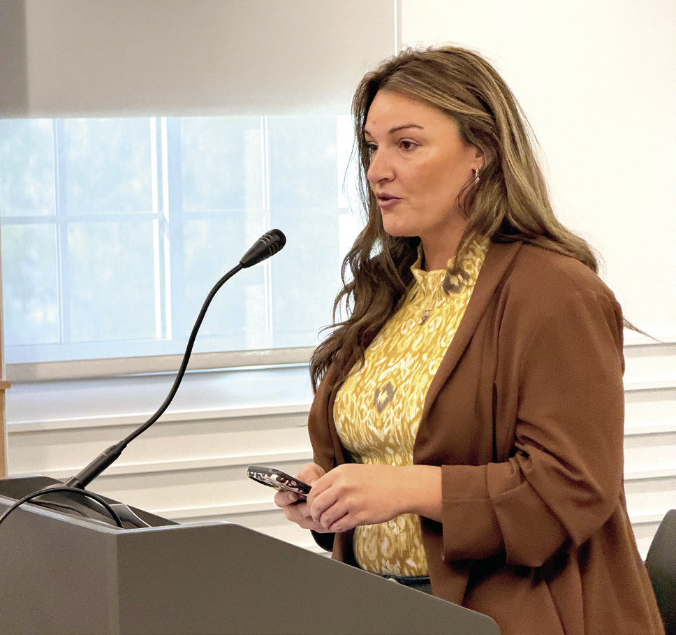 CACCO Executive Director KC Campbell addresses Pottawatomie County Commissioners Tuesday while requesting continued county partnership and funding. Suzie Campbell, Countywide &amp; Sun