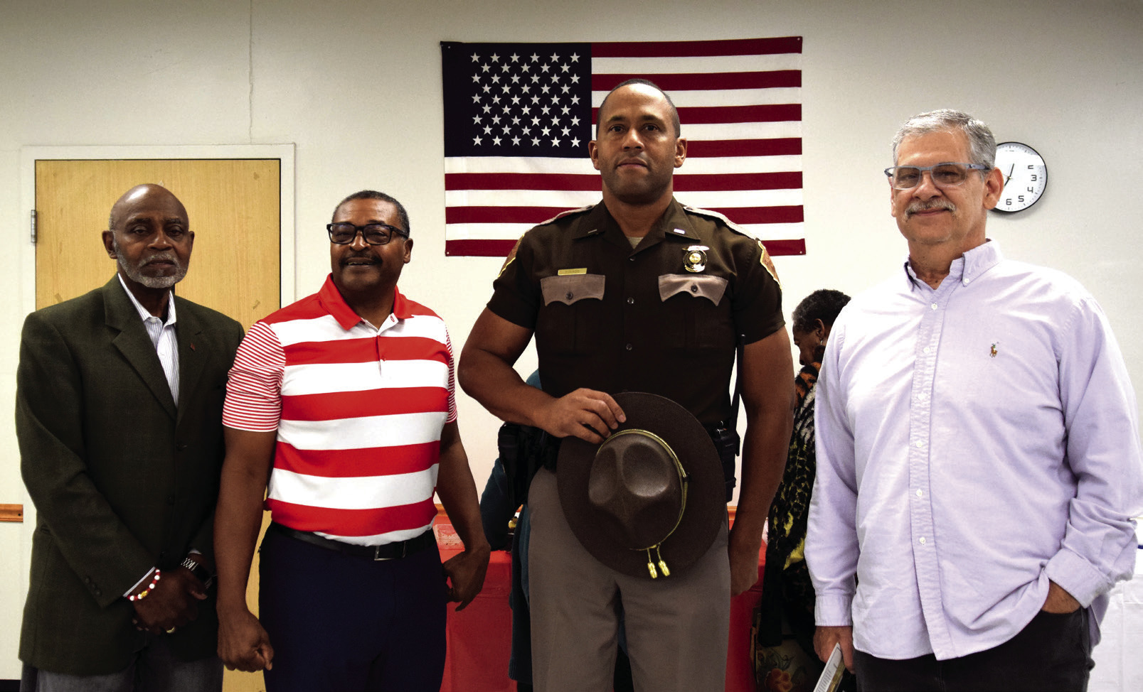 The Dunbar Heights Community celebrated their first Veterans Day Ceremony Nov. 11, 2025. The four Veterans honored in attendance were Lt. Colonel James Keel, Timmy Young, Kyle Winrow and Frank Kelly. Young led the celebration; Kelly was the guest speaker; Winrow and Keel spoke to the crowd, as well. Anice Young was invited to sing praise, and Shirley Campbell read the names of each veteran with roots in the Dunbar Heights community. See full cutline below. Julie Talton, Countywide & Sun 