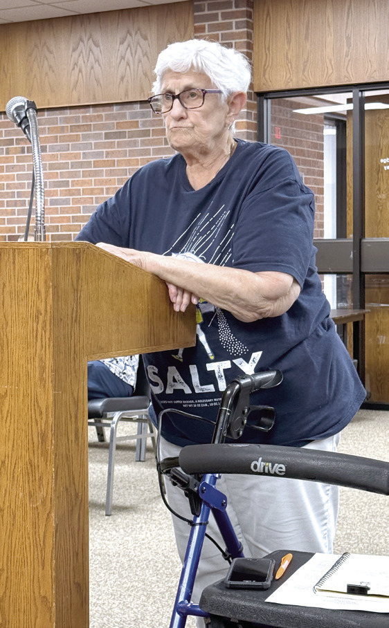 Barbara Harrison, site manager for the Tecumseh Senior Center, spoke to the council. Julie Talton, Countywide &amp; Sun
