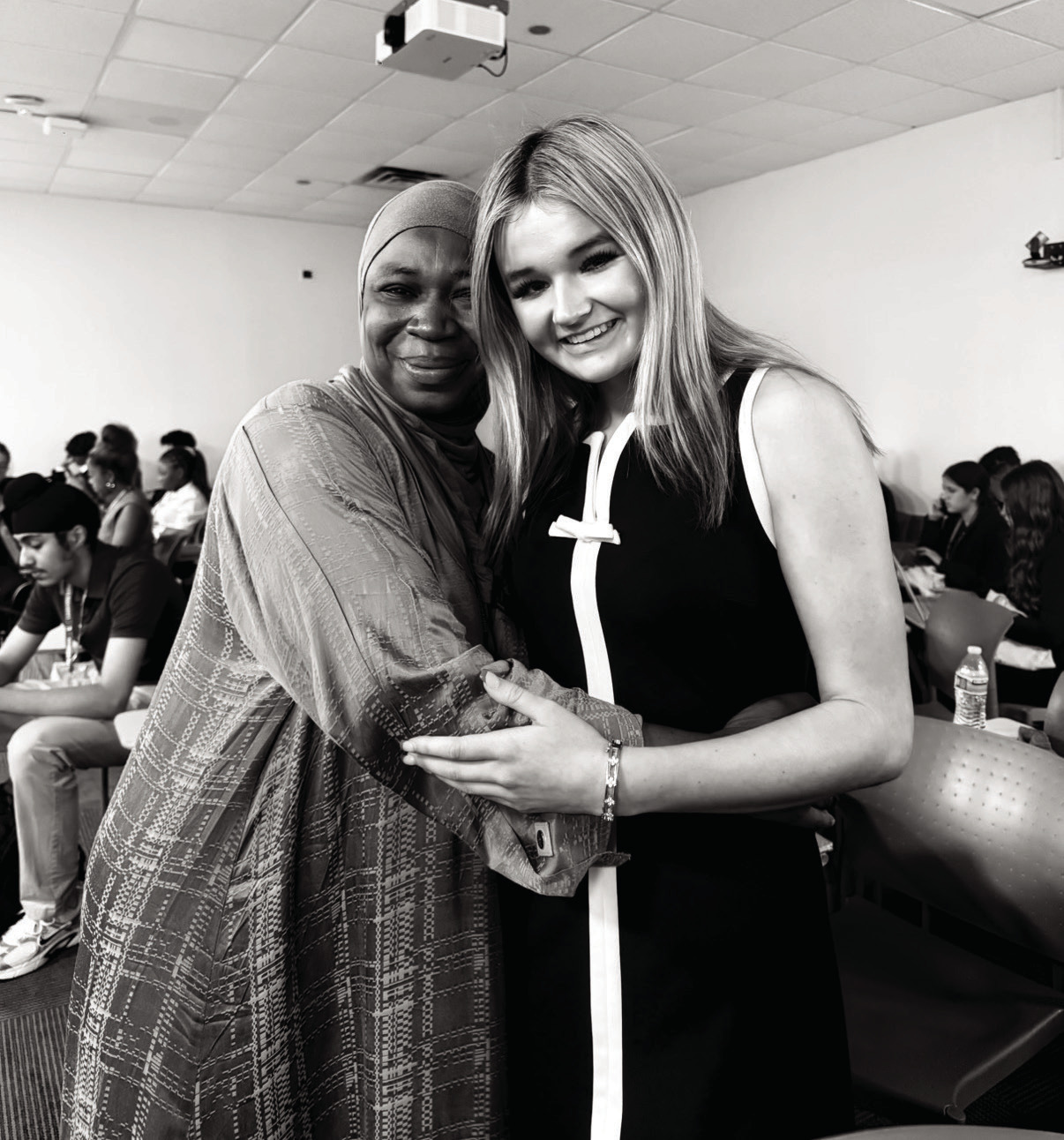Shawnee High School senior Ally Fitchner is pictured with Dr. Aisha whom she said made a lasting impression. Photos provided