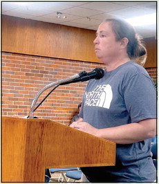Casey Kellogg with Illusion Softball 2K14 addressed the Tecumseh City Councl Monday, Aug. 7, about moving the current contract with the Tecumseh Youth Sport Association to Illusion Softball 2K14. Officers with TYSA also addressed the board. No action was taken. Countywide &amp; Sun/Suzie Campbell
